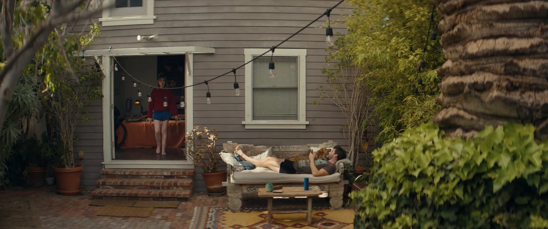 Lucy Boynton and David Corenswet in The Greatest Hits (2024)