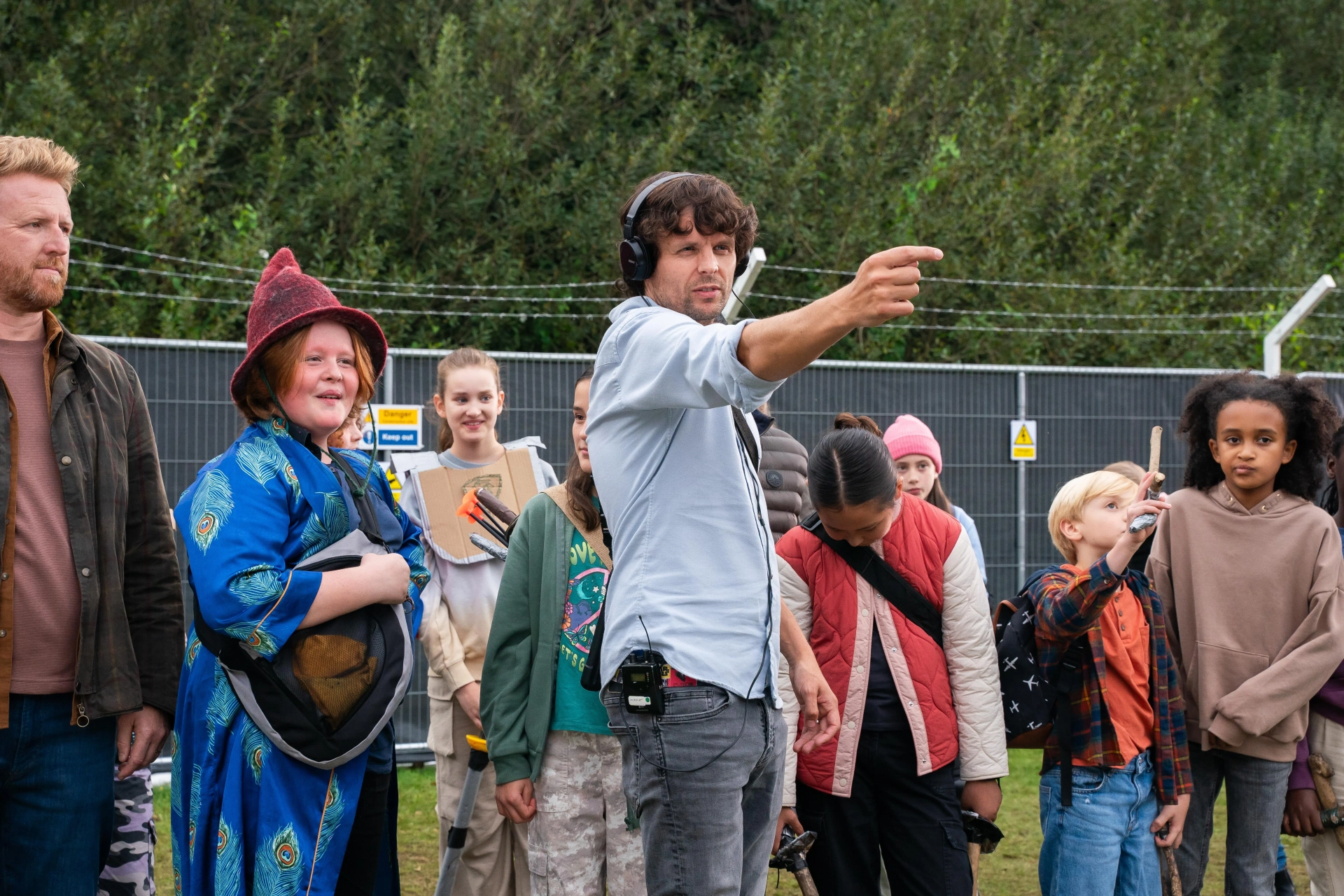 On set directing ROBIN AND THE HOODS