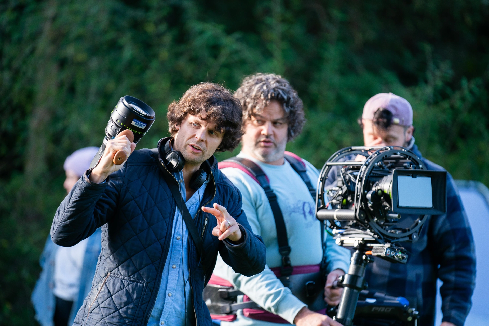 On set directing ROBIN AND THE HOODS