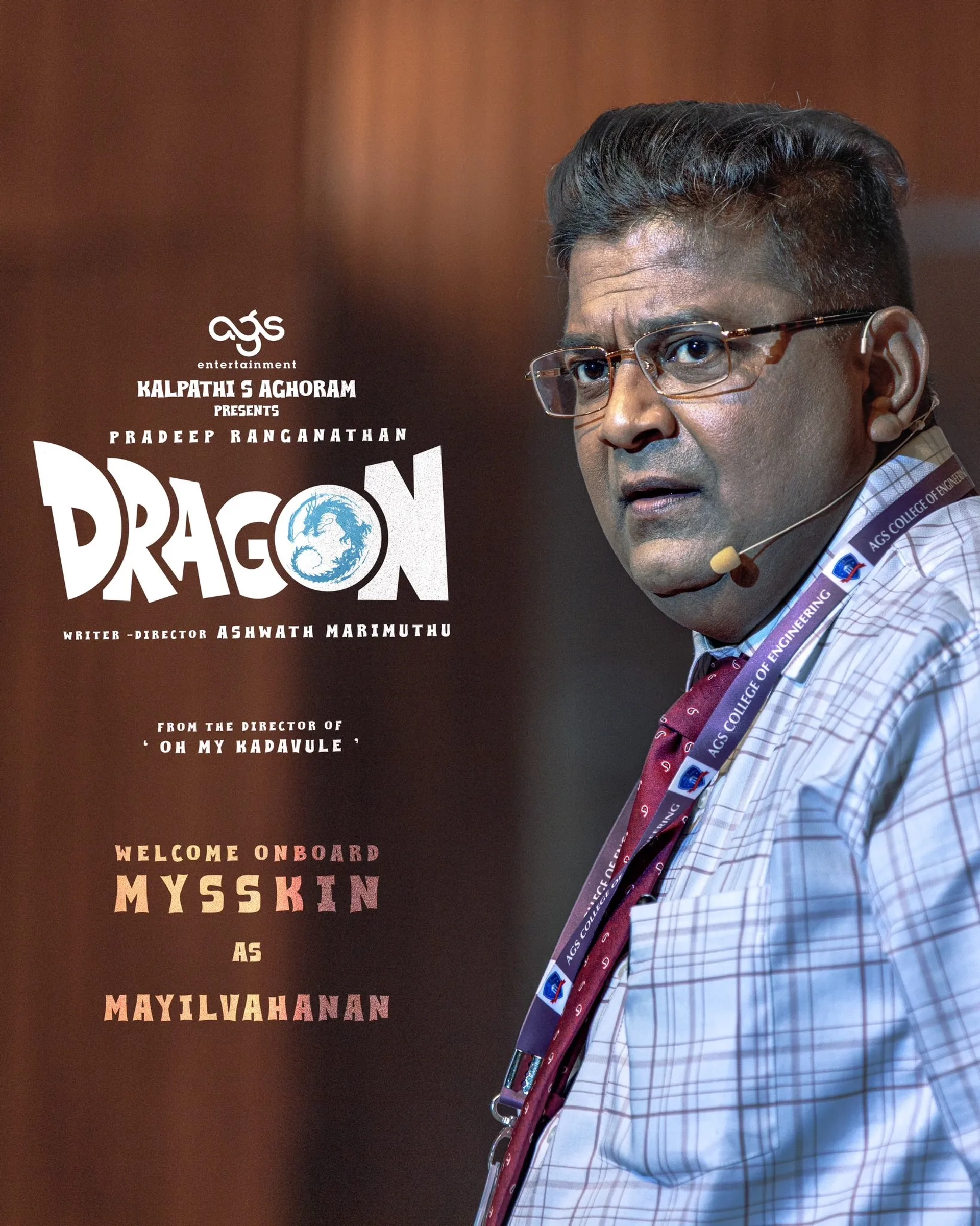 Archana Kalpathi, Pradeep Ranganathan, Ashwath Marimuthu, Aishwarya Kalpathi, Hemanth, Selva Karthick, V. Selvakumar, Kalpathi S. Agoram, Kalpathi S. Suresh, Kalpathi S. Ganesh, Mysskin, Leon James, Pradeep E. Ragav, and Niketh Bommi in Dragon (2025)