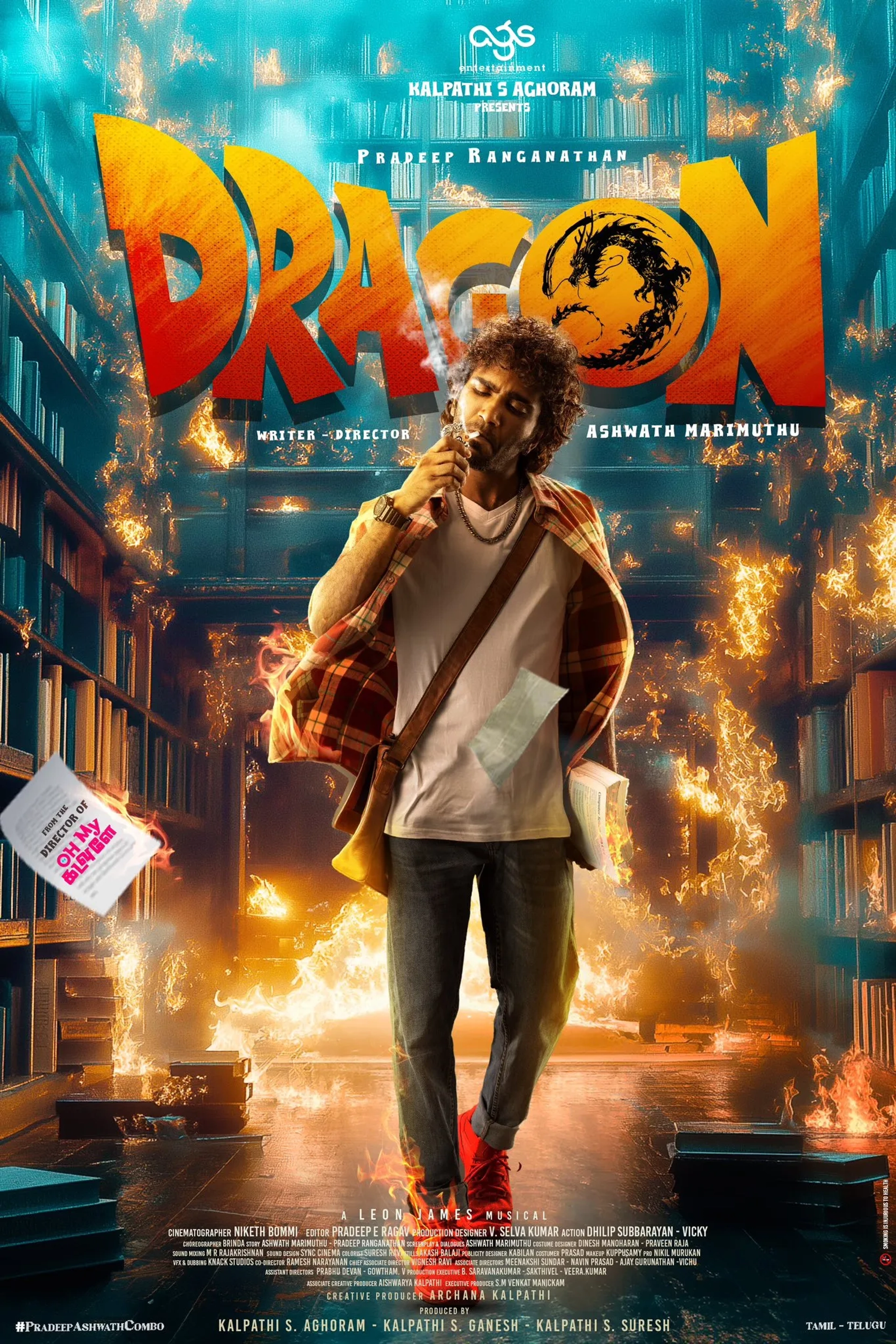 Archana Kalpathi, Pradeep Ranganathan, Ashwath Marimuthu, Aishwarya Kalpathi, Hemanth, Selva Karthick, V. Selvakumar, Kalpathi S. Agoram, Kalpathi S. Suresh, Kalpathi S. Ganesh, Leon James, Pradeep E. Ragav, and Niketh Bommi in Dragon (2025)