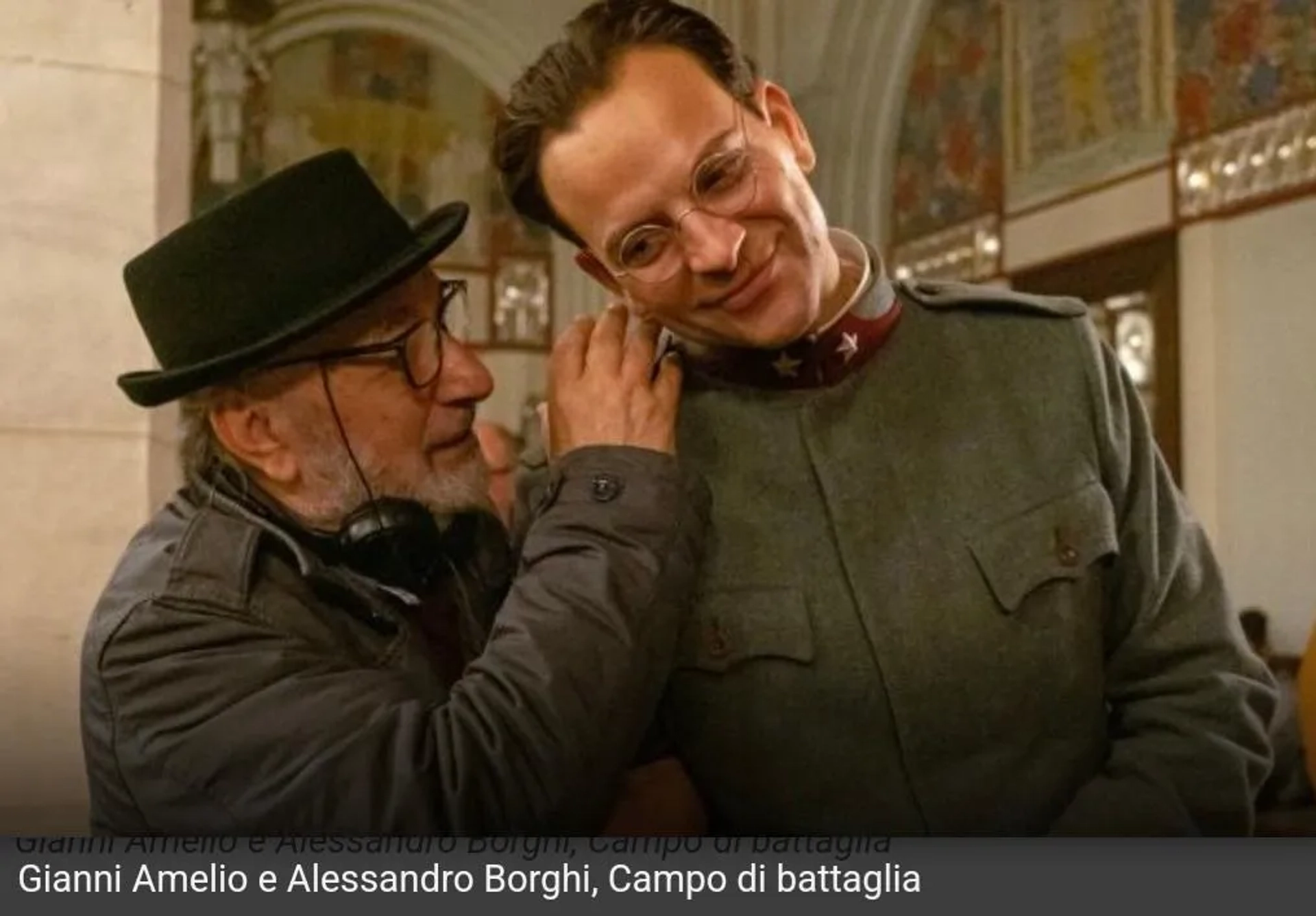 Gianni Amelio and Alessandro Borghi in Battlefield (2024)