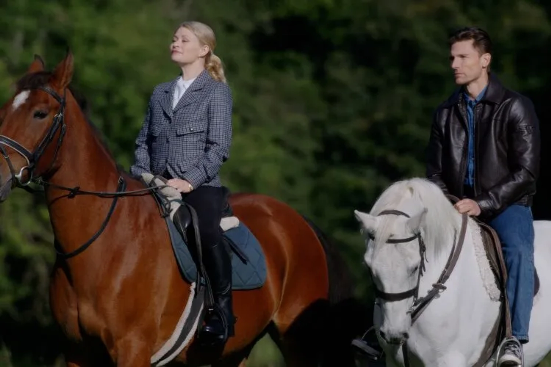 Emilie de Ravin and Andrew W. Walker in The Reluctant Royal (2025)