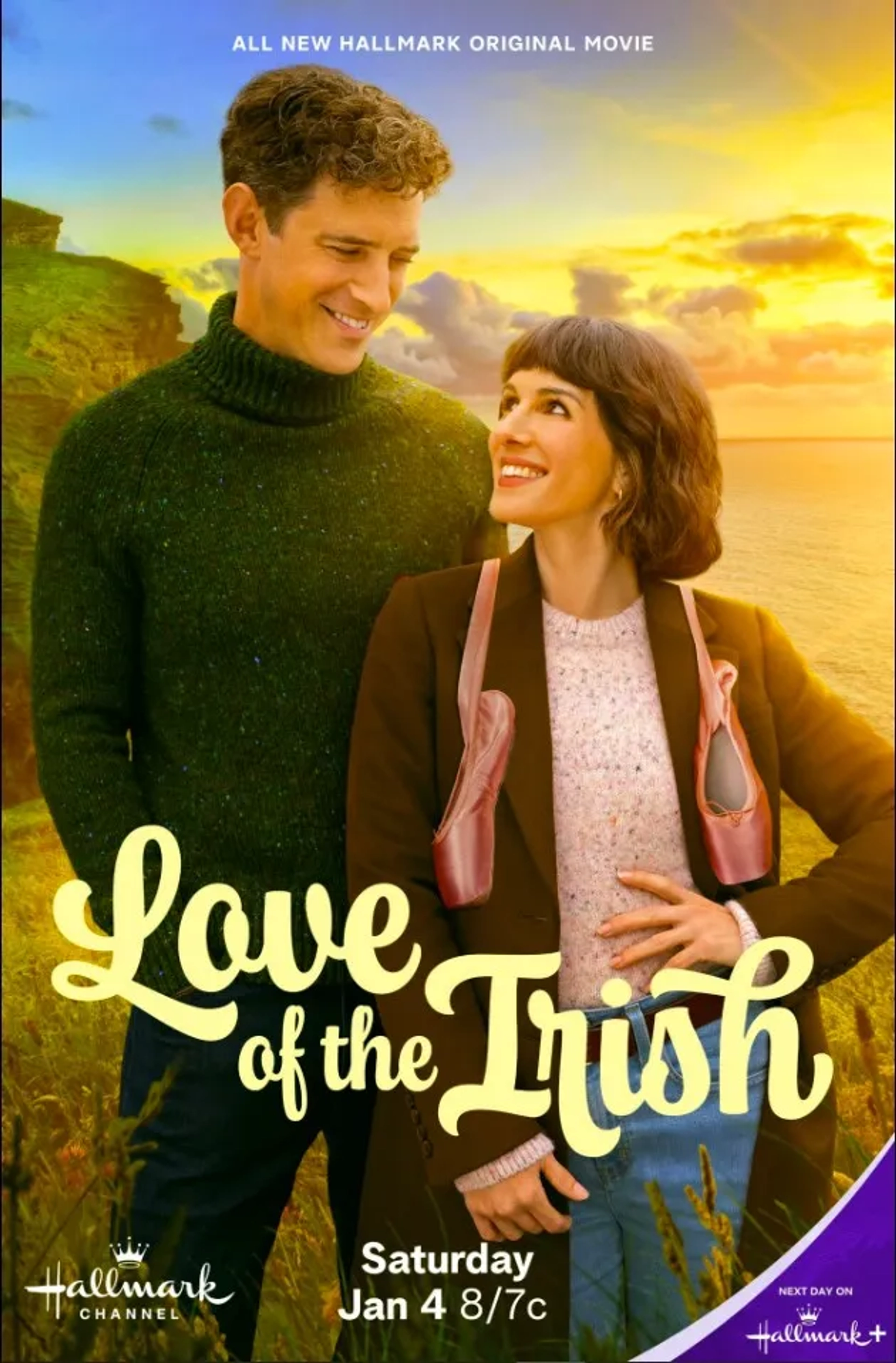 Shenae Grimes-Beech and Stephen Hagan in Love of the Irish (2025)