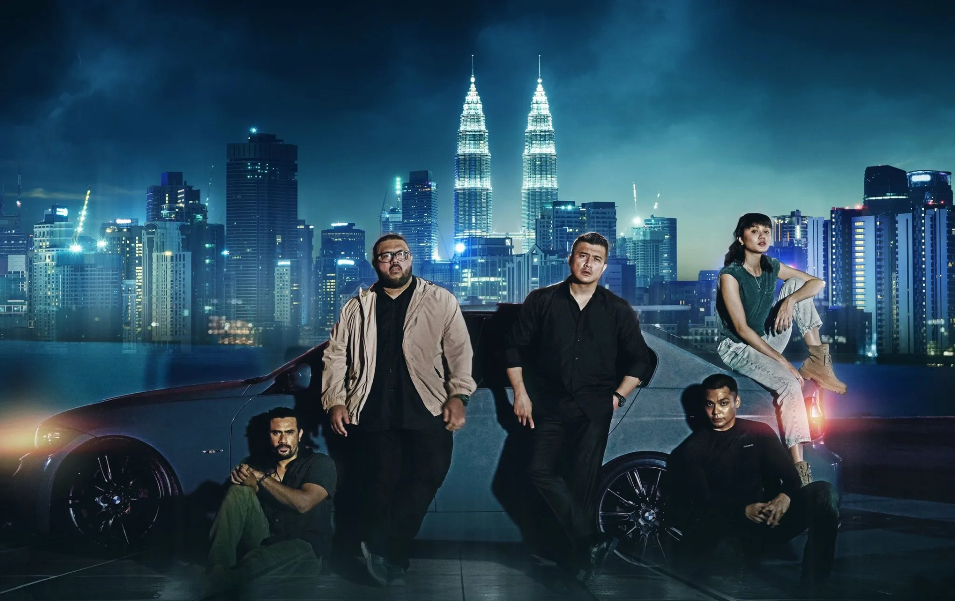 Syafiq Kyle, Mimi Lana, Shah Reza Mohd Shah, Aaron Aziz, and Remy Ishak in The Experts (2024)