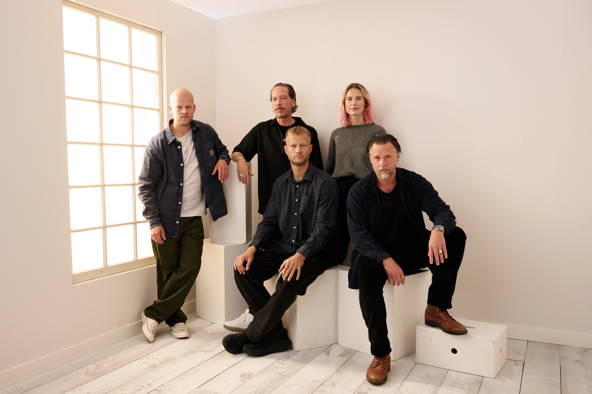 Christopher Wagelin, Reda Kateb, Amanda Collin, and Gustav Dyekjær Giese at an event for The Quiet Ones (2024)