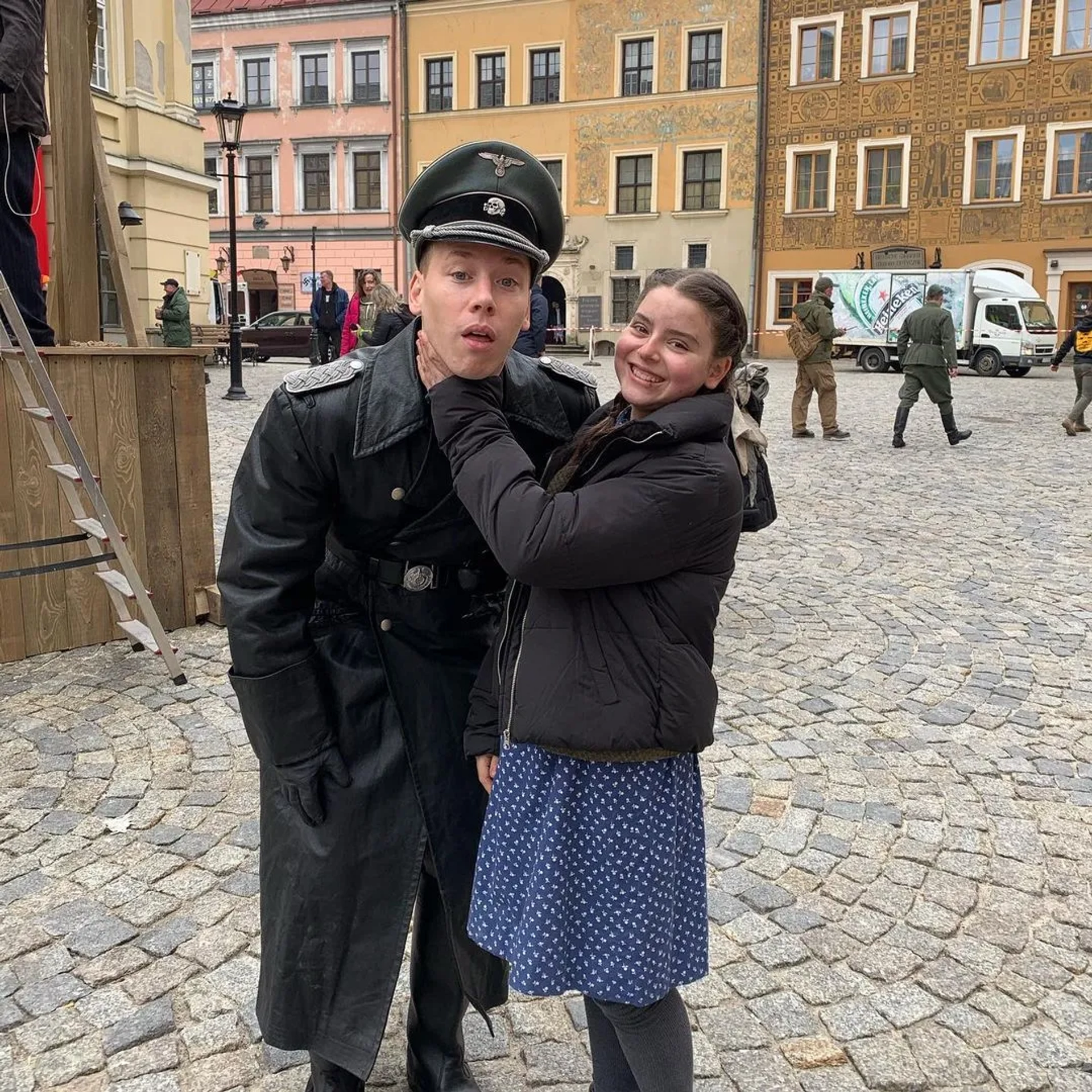 Maciej Nawrocki and Julia Kostow in Irena's Vow (2023)