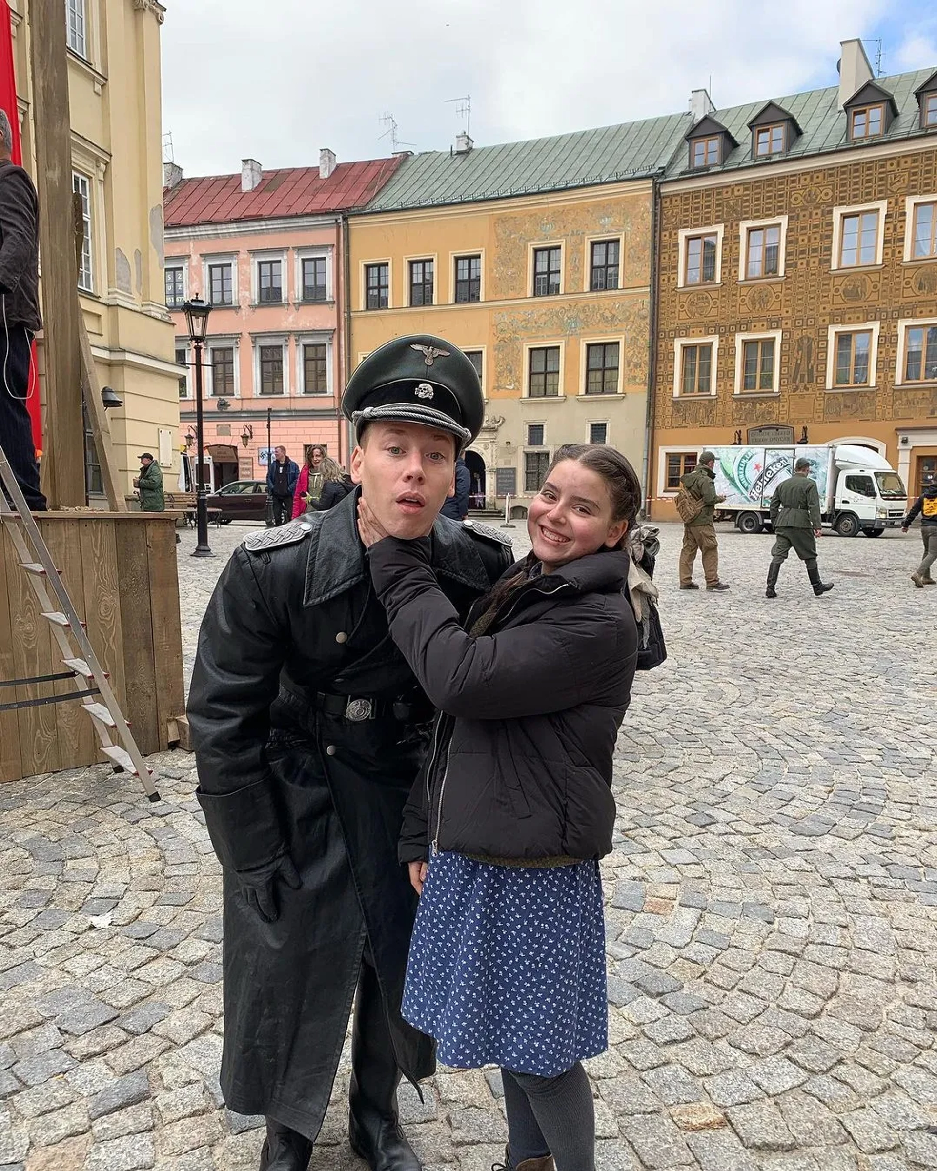 Maciej Nawrocki and Julia Kostow in Irena's Vow (2023)