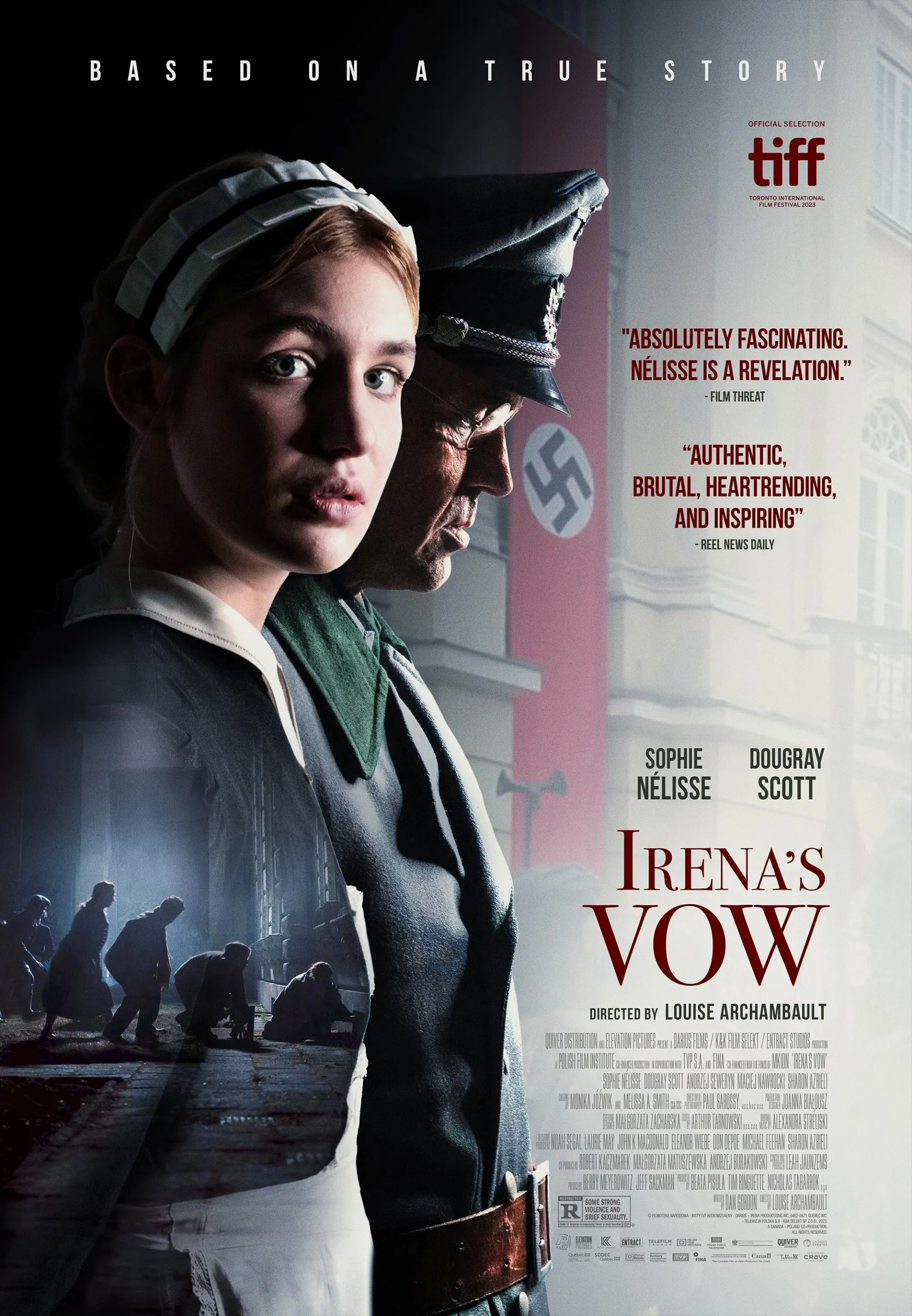Dougray Scott and Sophie Nélisse in Irena's Vow (2023)