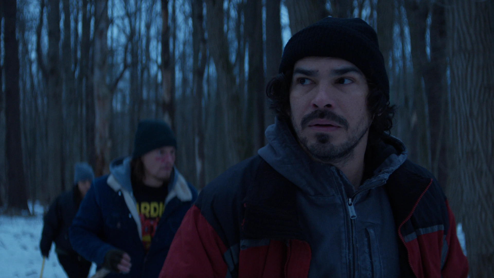 Melonie Diaz, Raúl Castillo, and Tony Cavalero in Cold Wallet (2024)