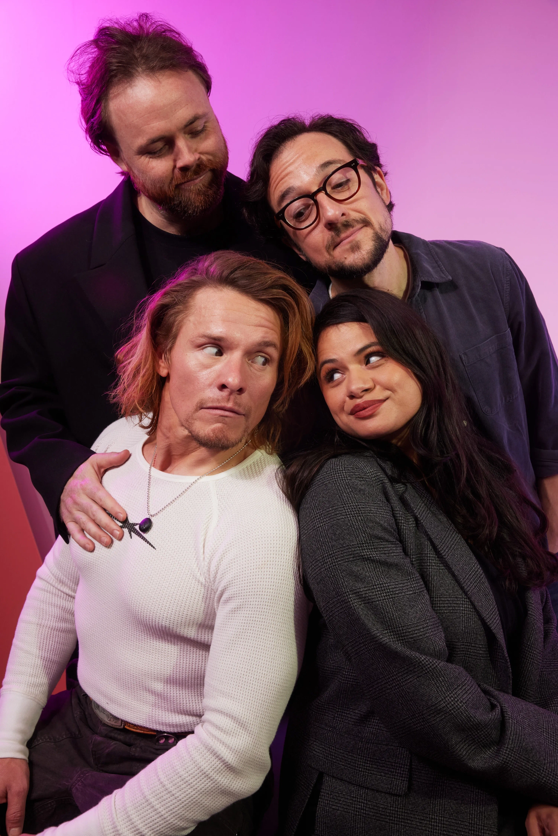Melonie Diaz, Josh Brener, Cutter Hodierne, and Tony Cavalero at an event for Cold Wallet (2024)