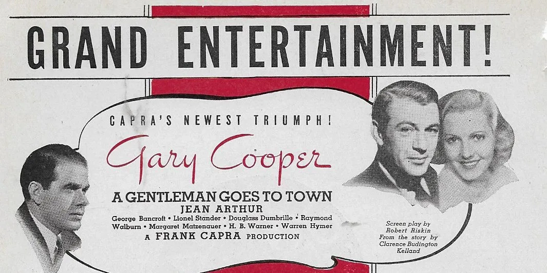 Gary Cooper, Jean Arthur, and Frank Capra in Mr. Deeds Goes to Town (1936)