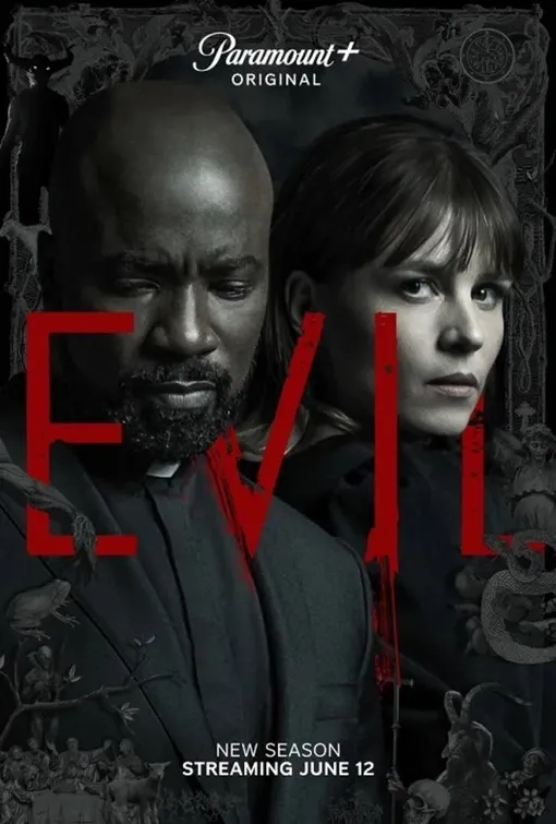 Katja Herbers and Mike Colter in Evil (2021)
