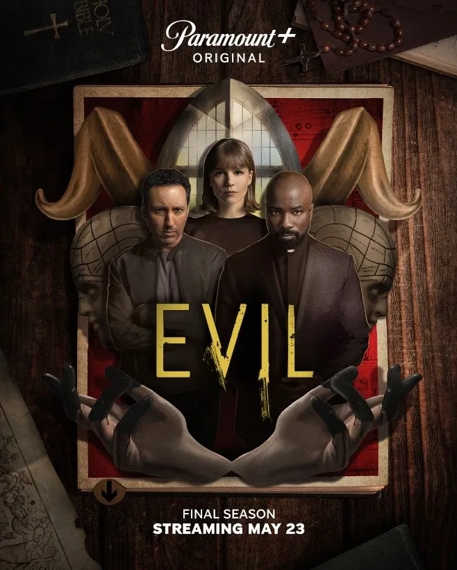 Aasif Mandvi, Katja Herbers, and Mike Colter in Evil (2019)