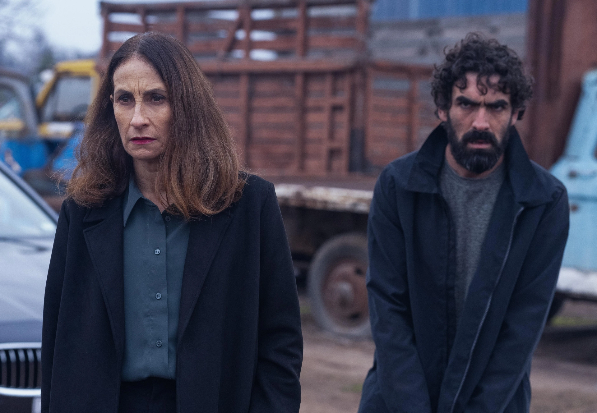 Amparo Noguera, Ricardo Fernández, Marcelo Alonso, Julio Jorquera Arriagada, and Diego Muñoz in Baby Bandito (2024)
