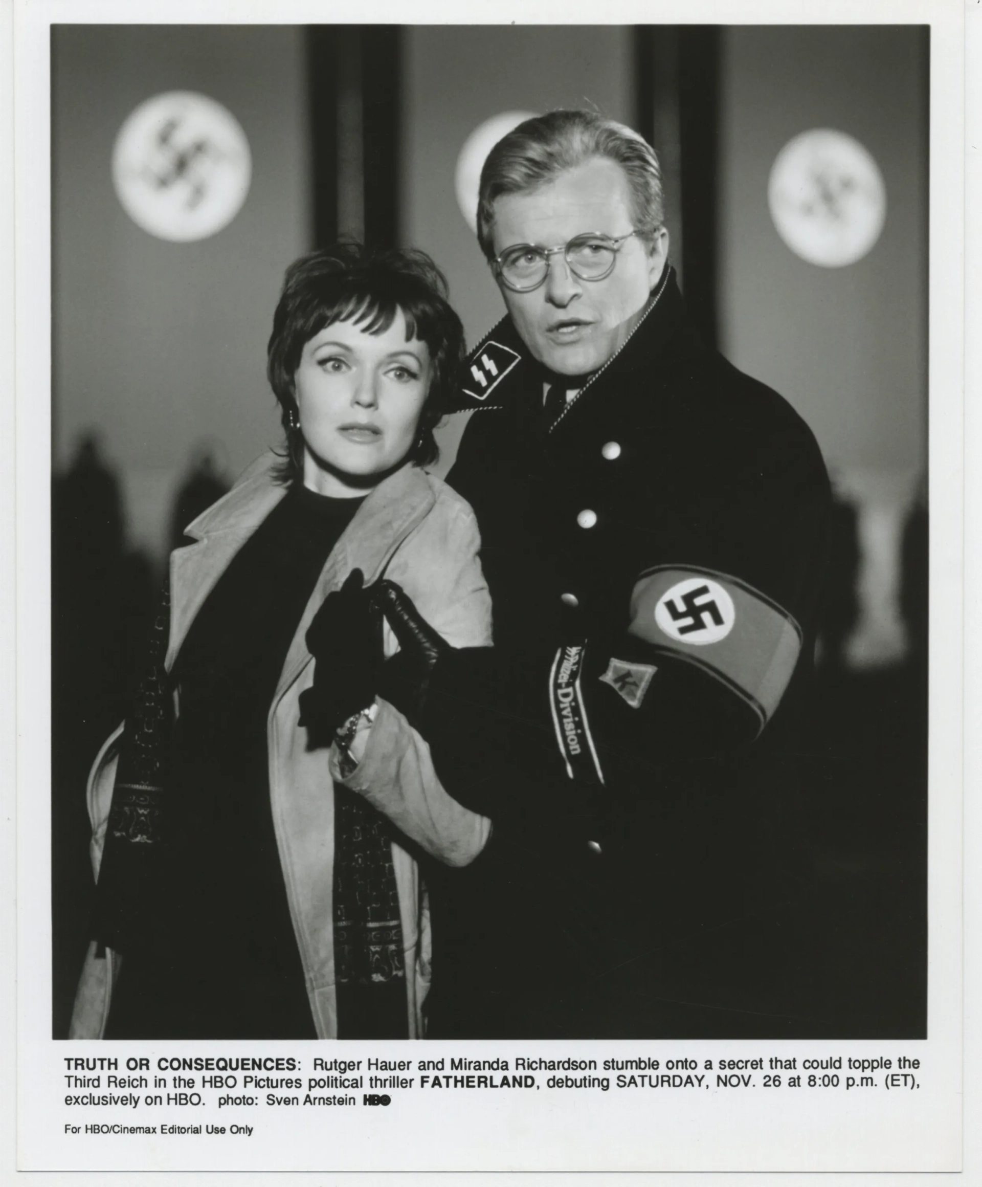 Rutger Hauer and Miranda Richardson in Fatherland (1994)