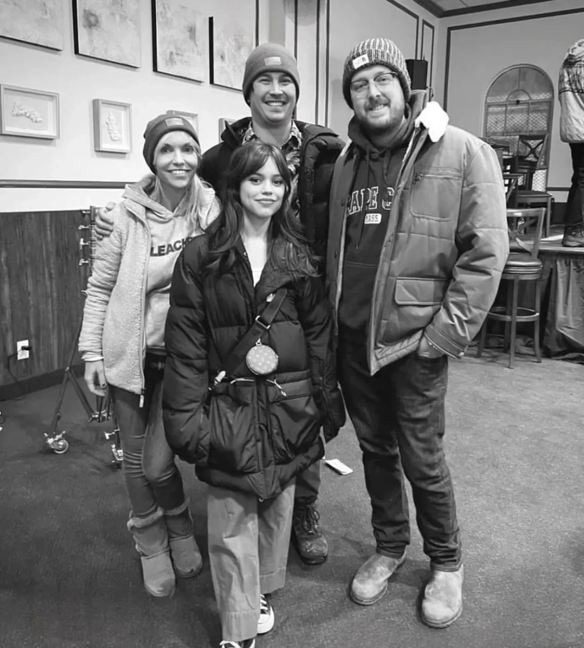 Tiffany Paulsen, Graham Robbins, and Jenna Ortega in Winter Spring Summer or Fall (2024)
