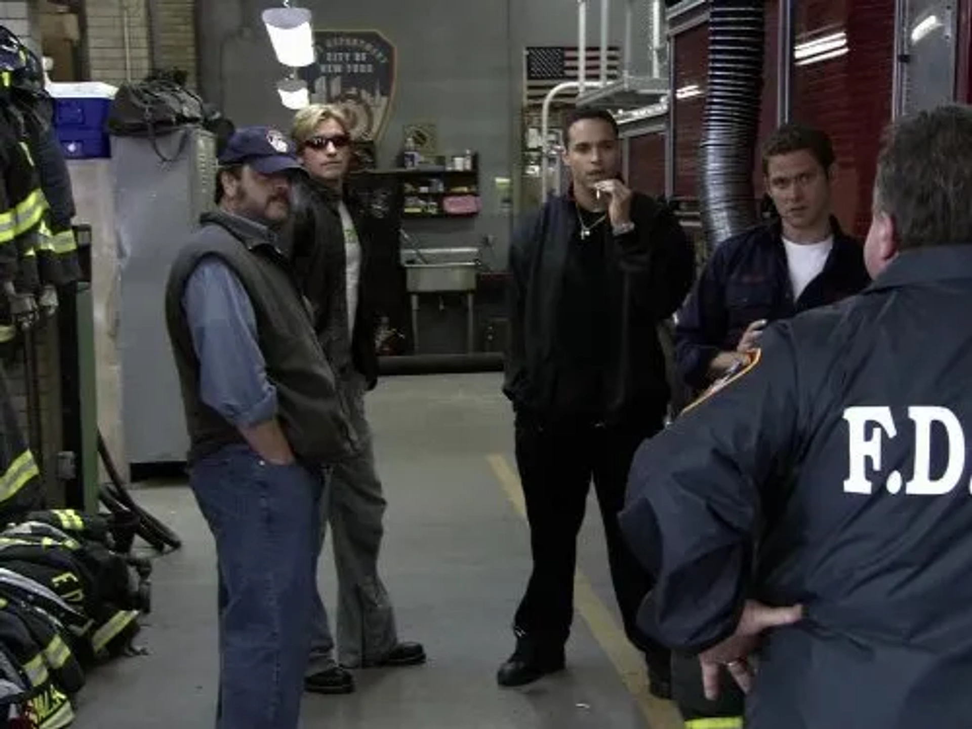 Denis Leary, John Scurti, and Daniel Sunjata in Rescue Me (2004)
