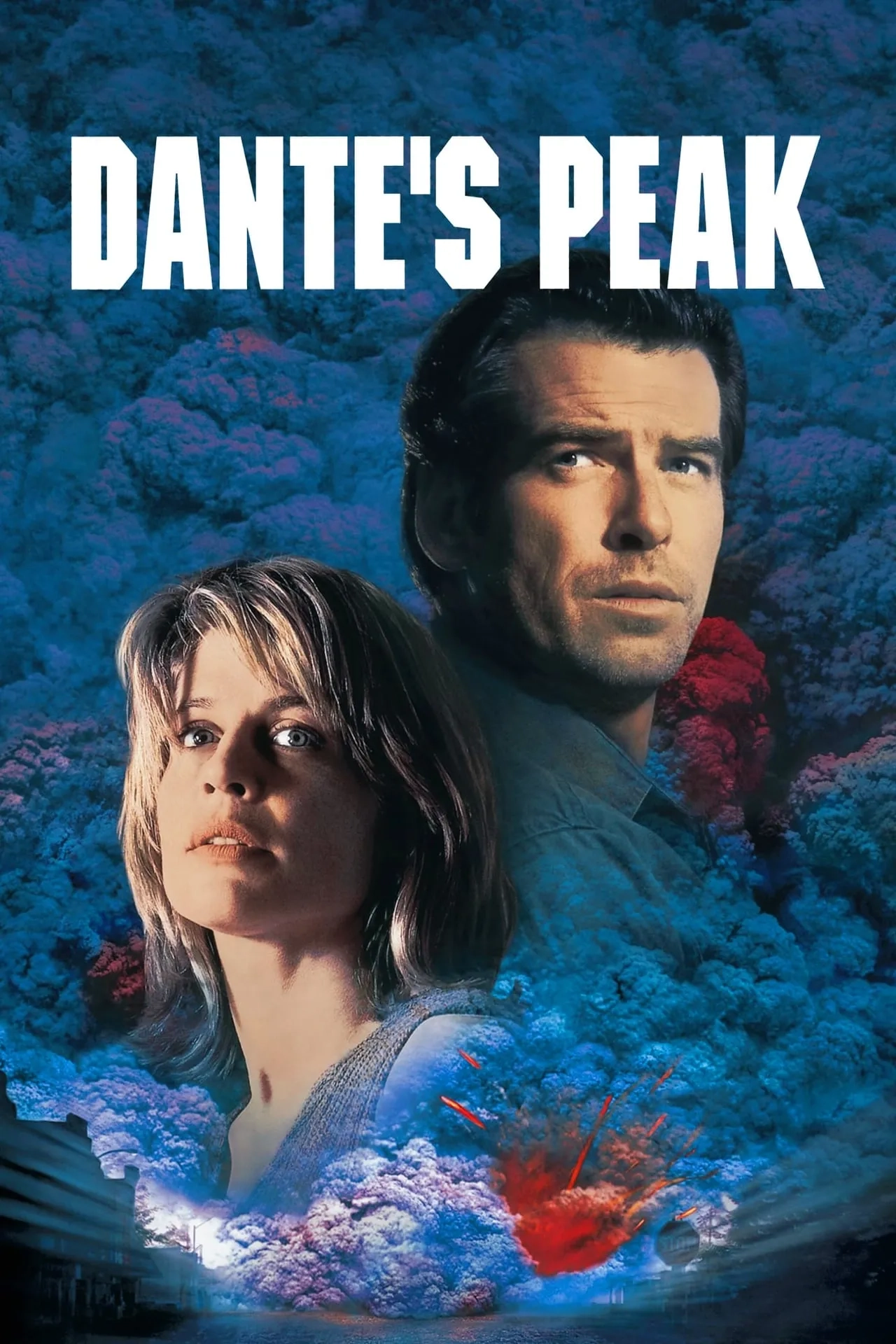 Pierce Brosnan and Linda Hamilton in Dante's Peak (1997)