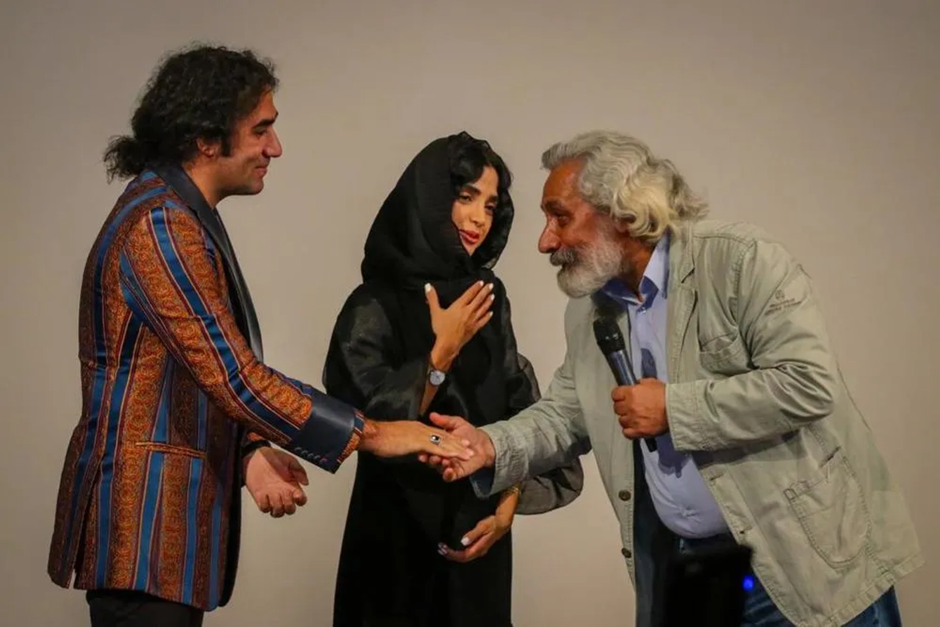 Reza Yazdani and Elahe Hesari at an event for Crocodile (2019)