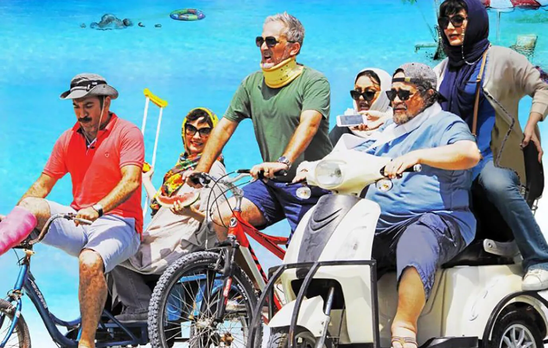 Shaghayegh Farahani, Mitra Hajjar, Mohammad Reza Sharifinia, Bijan Banafshekhah, Ali Ansarian, and Samira Hassanpour in Wife's Club (2019)