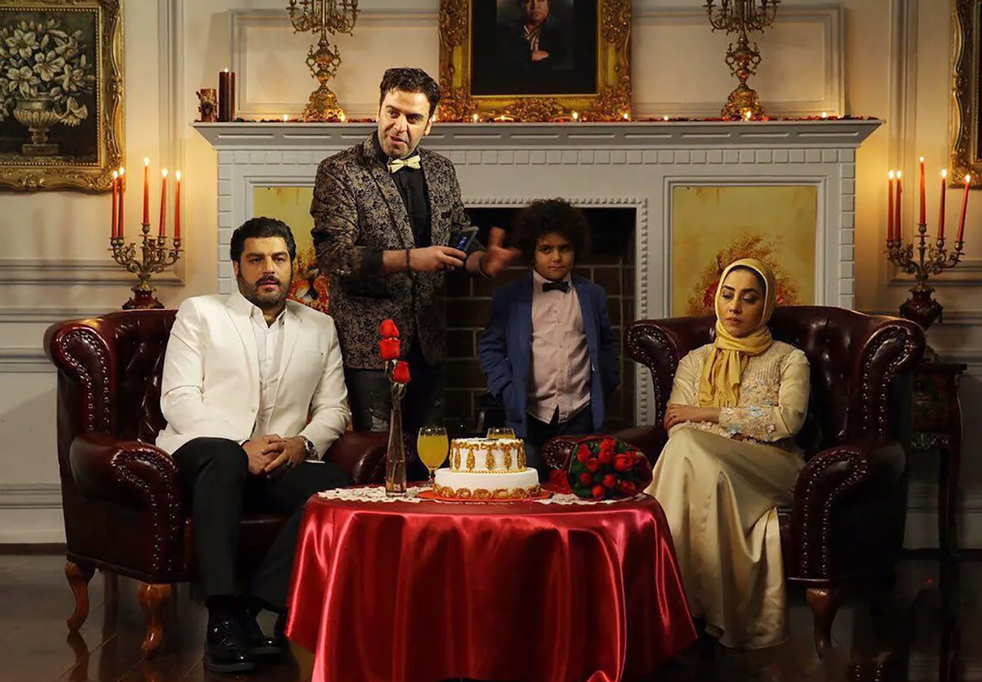 Behrang Alavi, Sam Derakhshani, and Bahareh Kian Afshar in Woman's Enemy (2018)