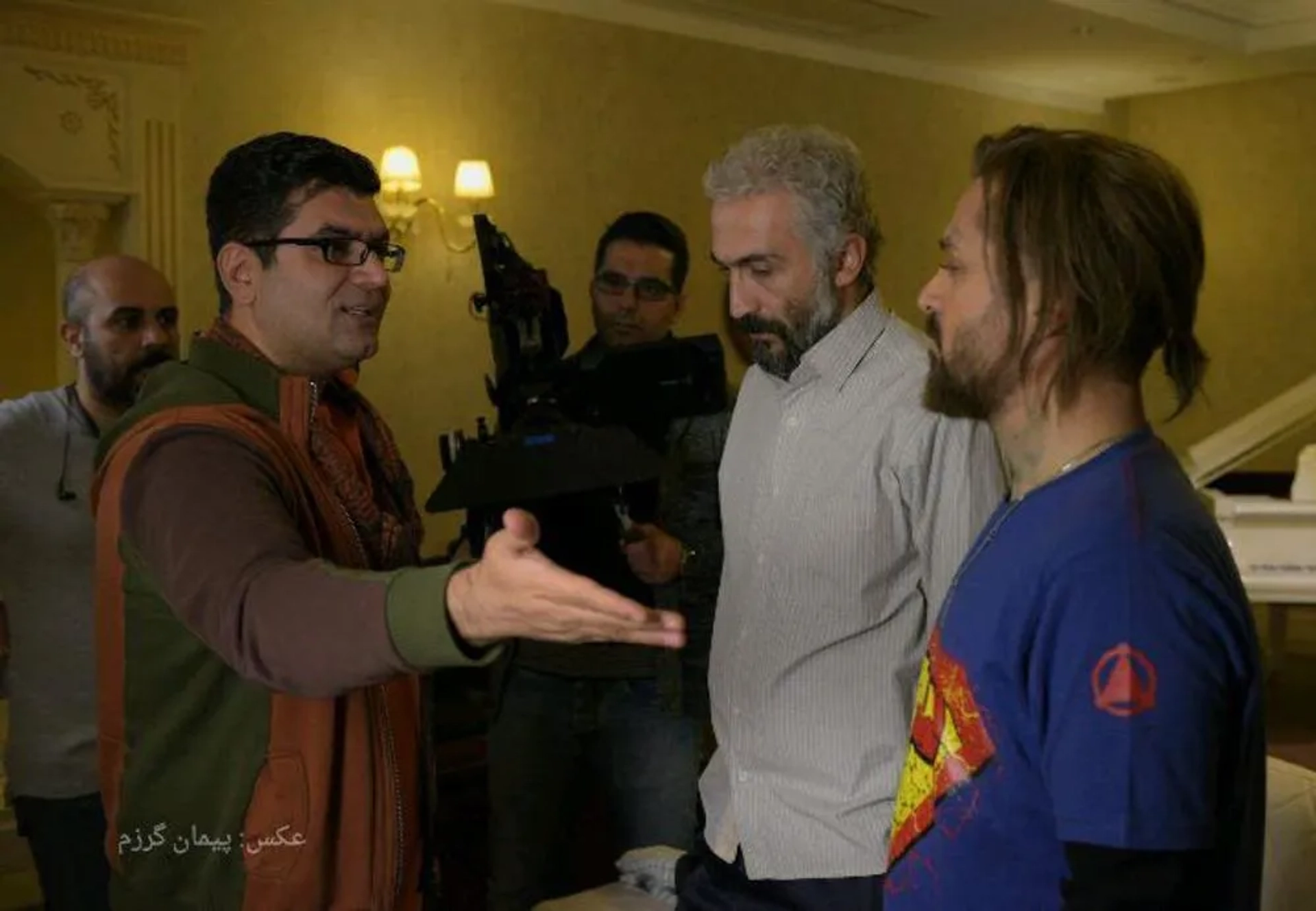 Ahmad Mehranfar, Ali Atshani, and Hadi Hejazifar in Katyusha (2018)