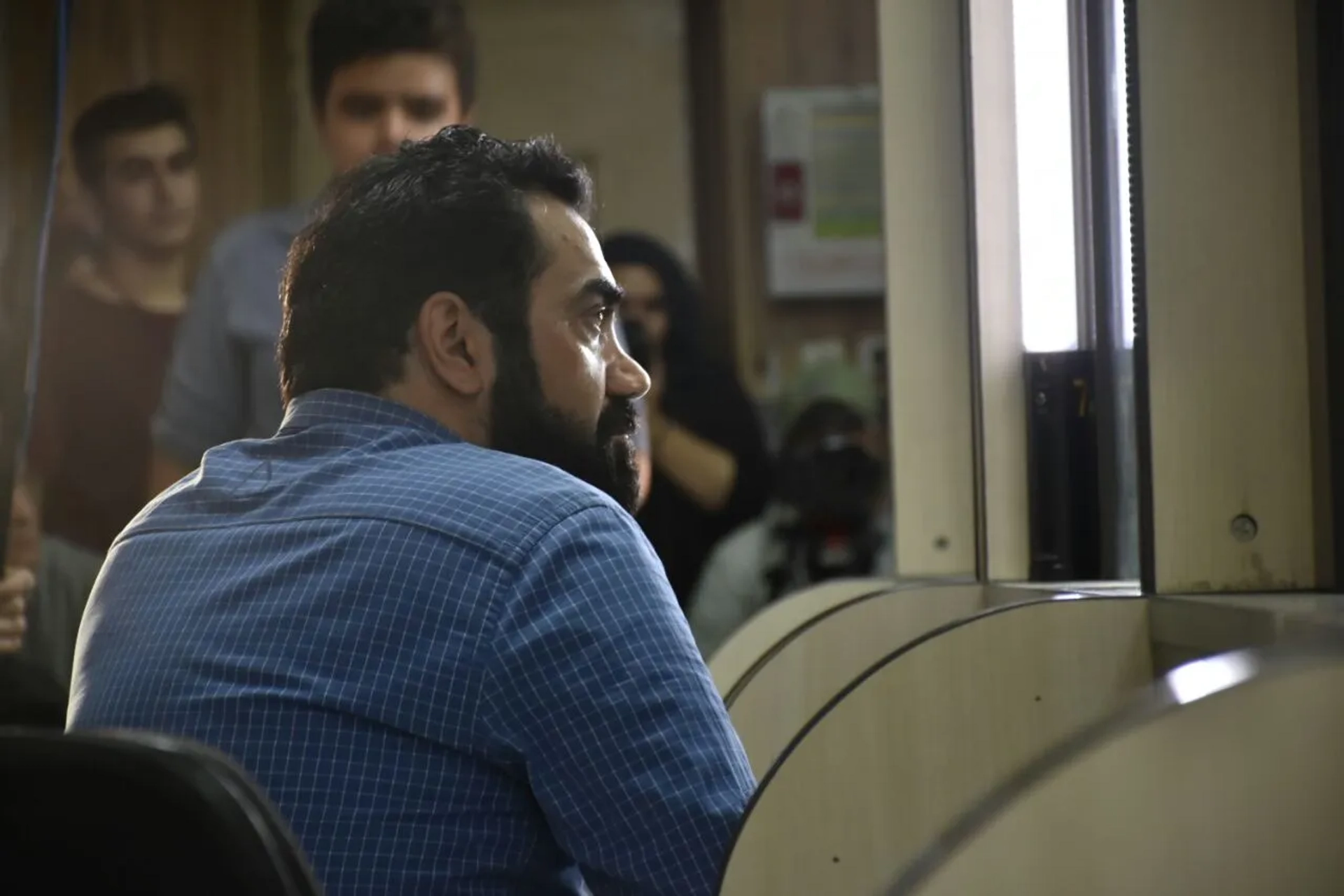Afshin Amerian, Abbas Mahboob, and Babak Noori in Taxi Driver (2020)