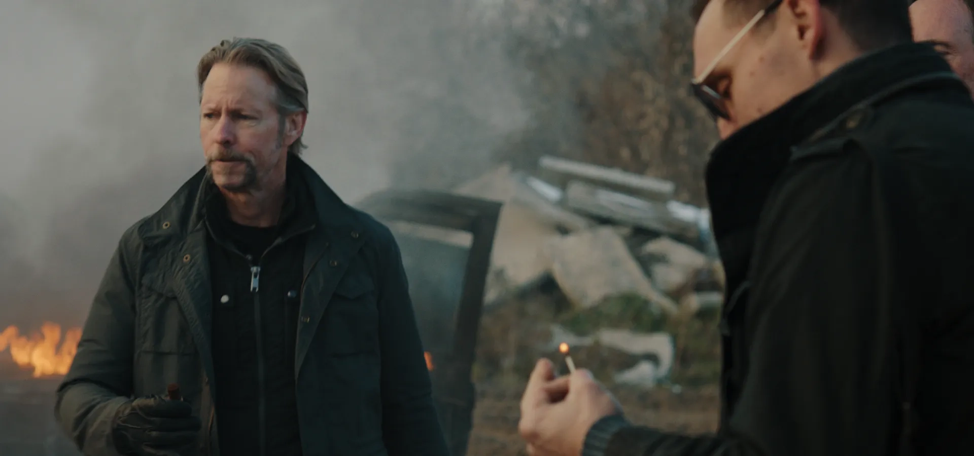 Mason Cromwell, Omar Tucci, and Rick Amsbury in Armed (2025)