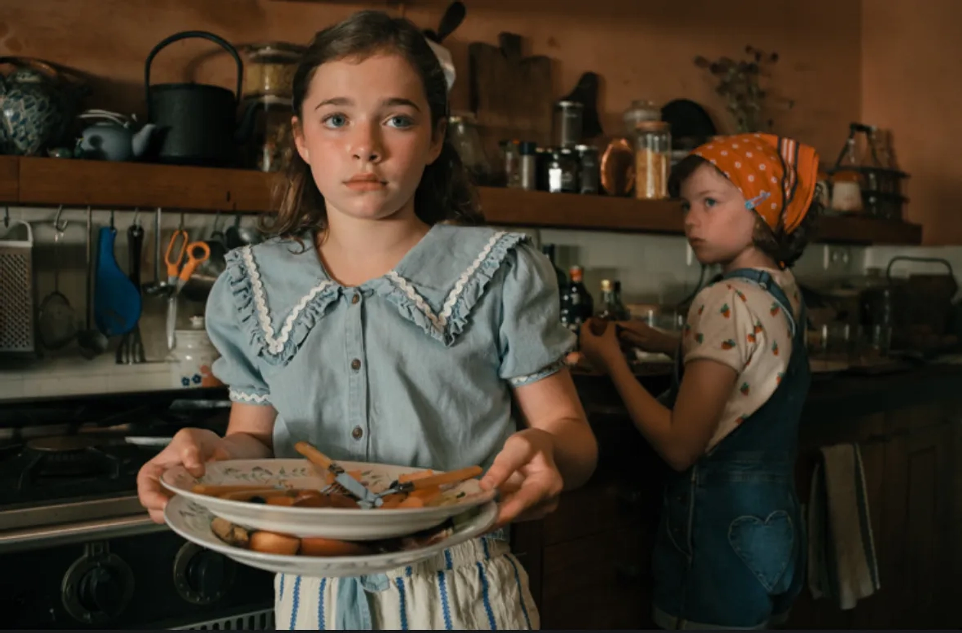 The Stolen Girl /Season 1. (L to R) Robyn Betteridge as Josephine Thibault, Beatrice Campbell as Lucia Blix . Cr. Matt Squire/Disney+ © 2023.
