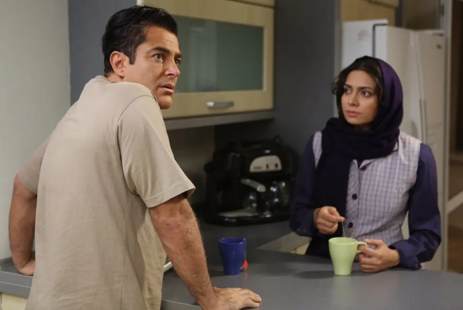 Pegah Ahangarani and Mohammad Reza Golzar in Drought and Lie (2016)