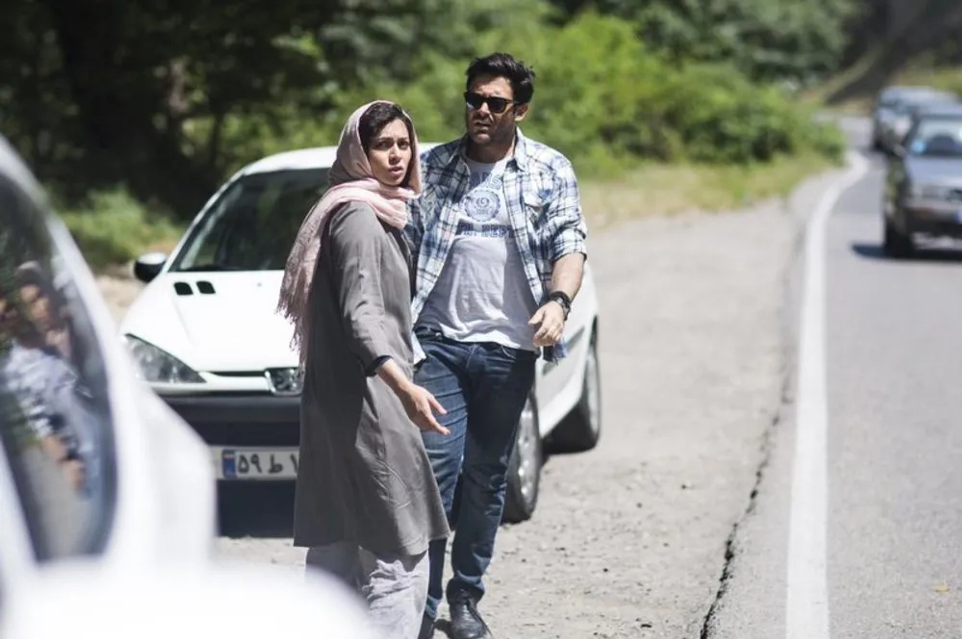 Pegah Ahangarani and Mohammad Reza Golzar in Drought and Lie (2016)