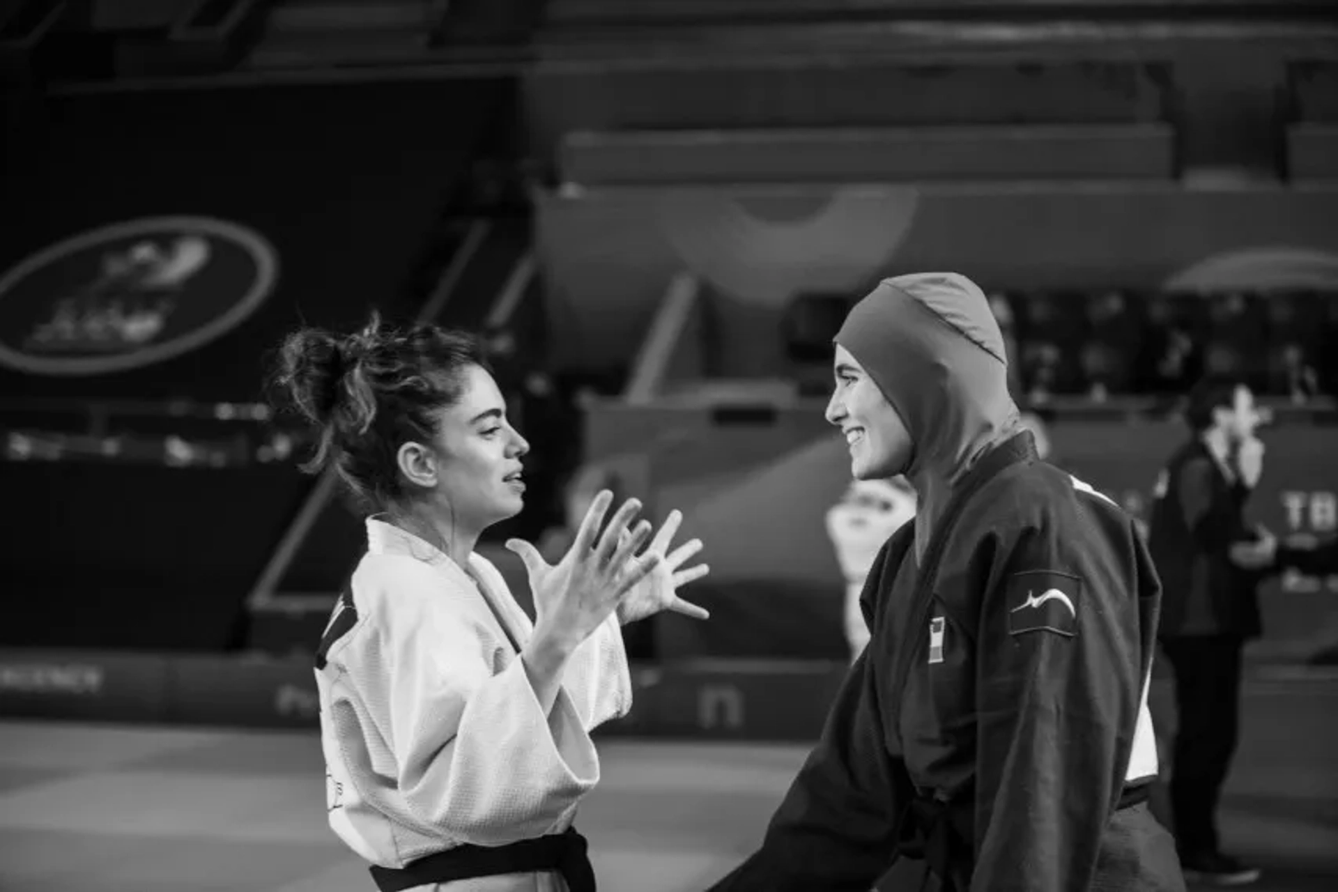 Lir Katz and Arienne Mandi in Tatami (2023)