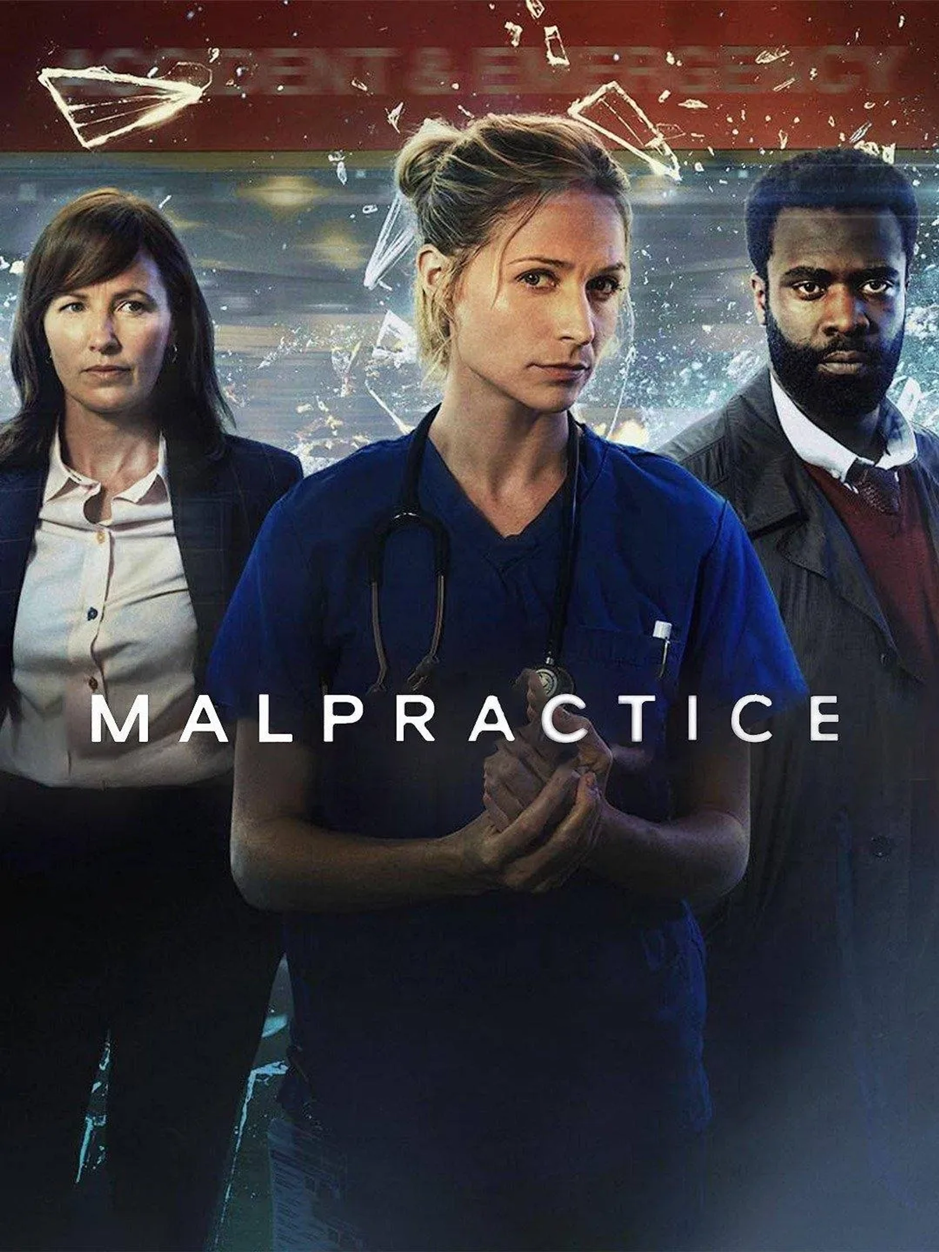 Jordan Kouamé, Helen Behan, and Niamh Algar in Malpractice (2023)