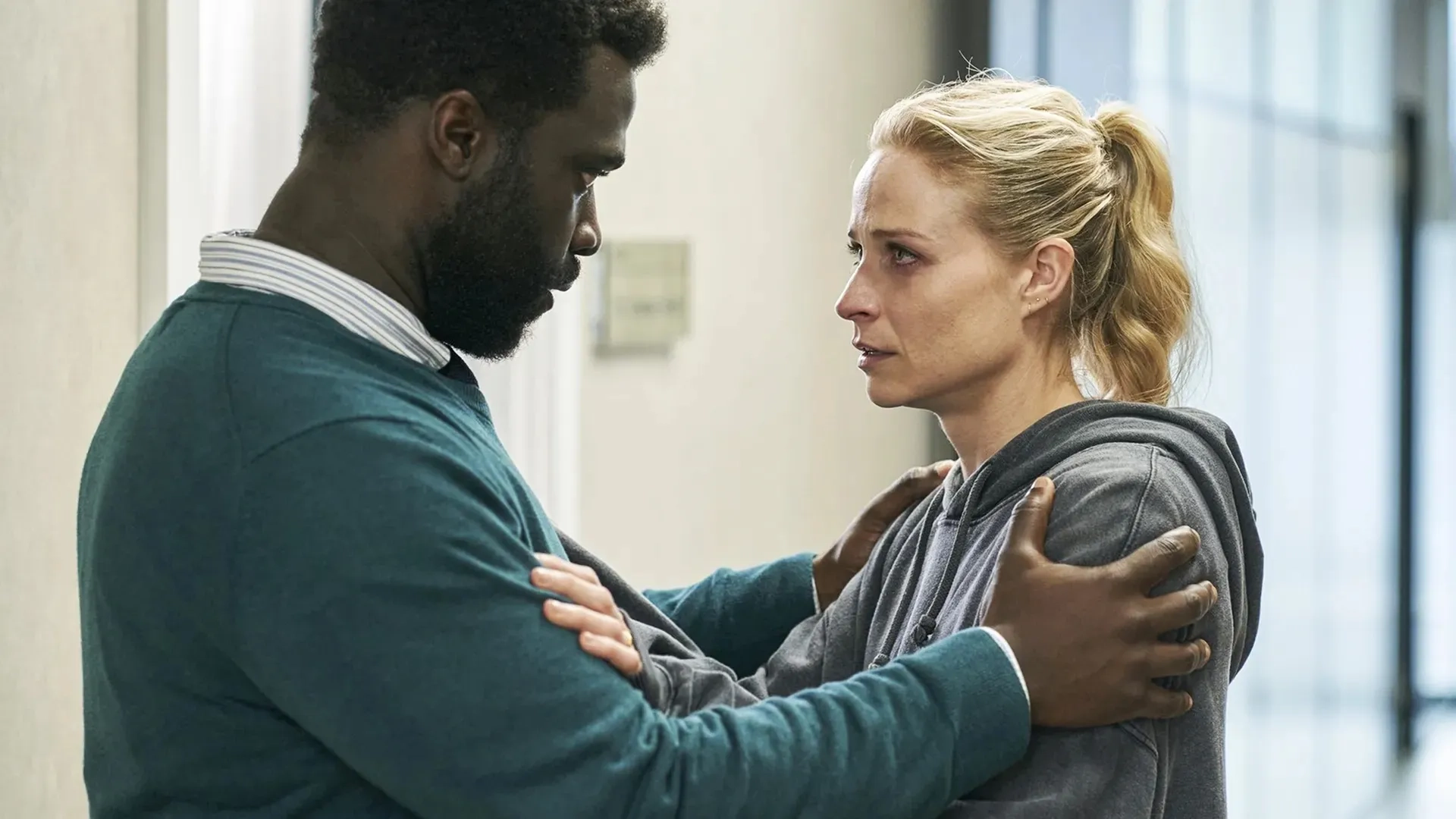 Jordan Kouamé and Niamh Algar in Malpractice (2023)