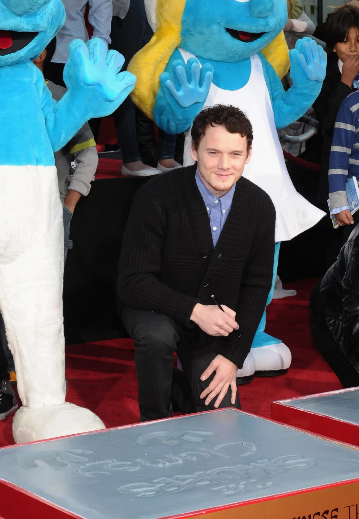 Anton Yelchin at an event for The Smurfs (2011)