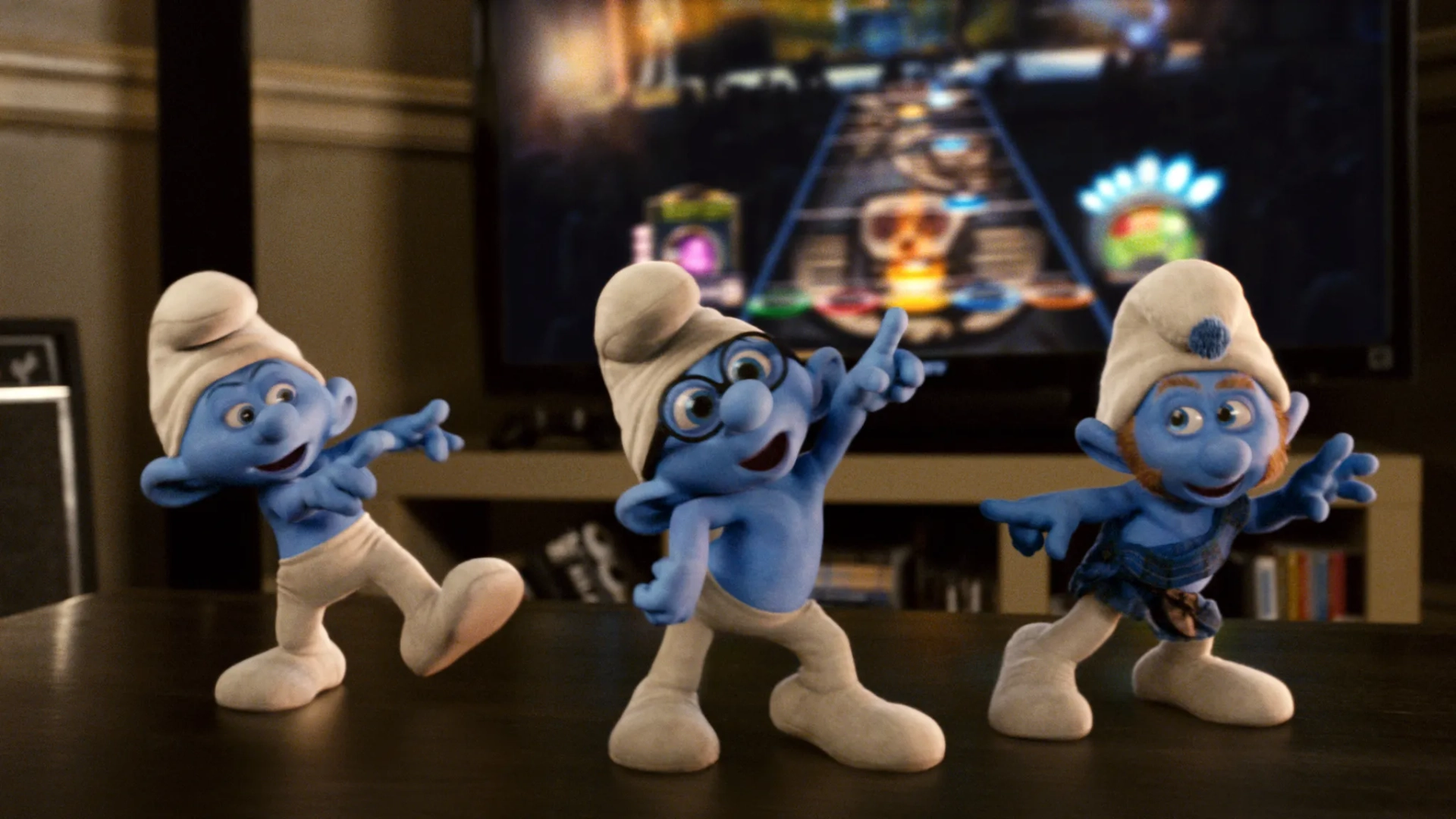 Alan Cumming, Fred Armisen, and George Lopez in The Smurfs (2011)