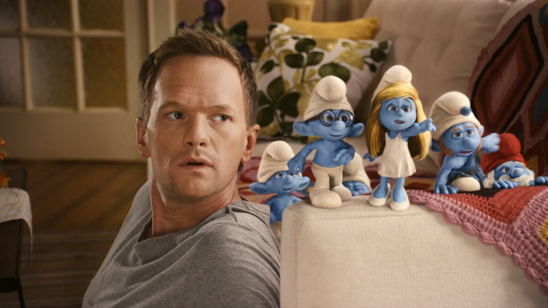 Neil Patrick Harris, Alan Cumming, Jonathan Winters, Fred Armisen, George Lopez, Anton Yelchin, and Katy Perry in The Smurfs (2011)