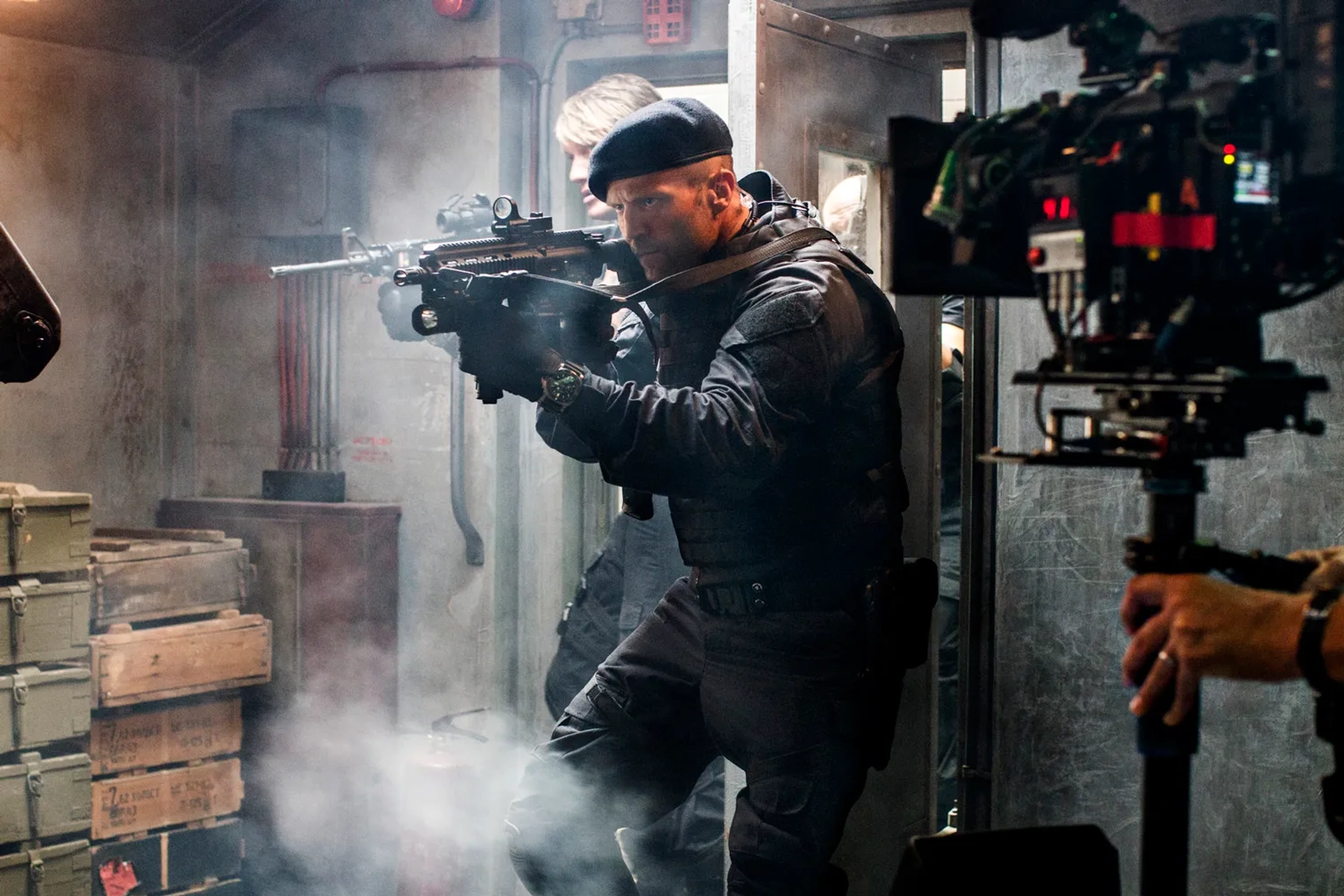 Dolph Lundgren and Jason Statham in The Expendables 3 (2014)