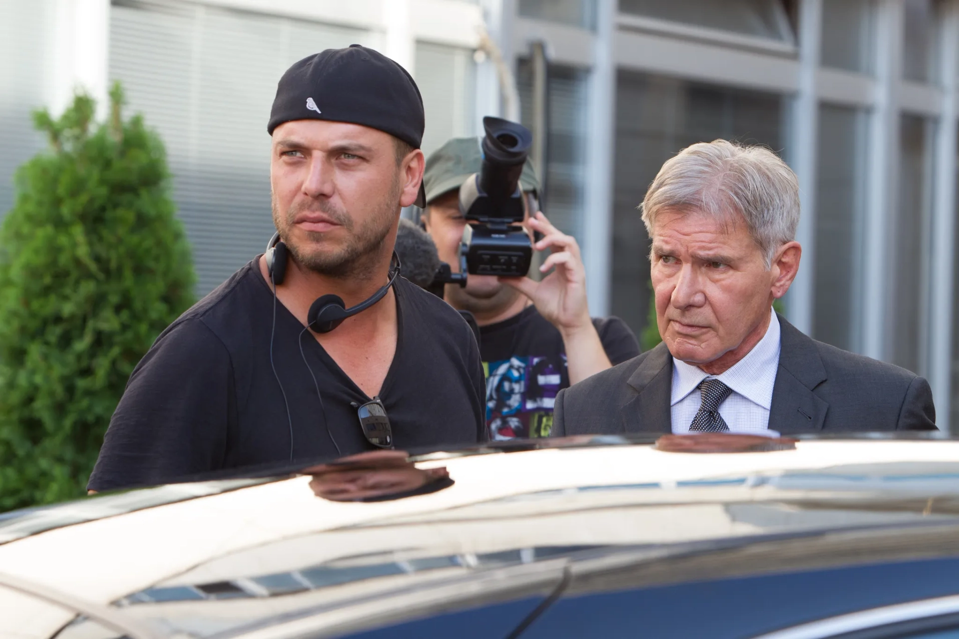Harrison Ford and Patrick Hughes in The Expendables 3 (2014)