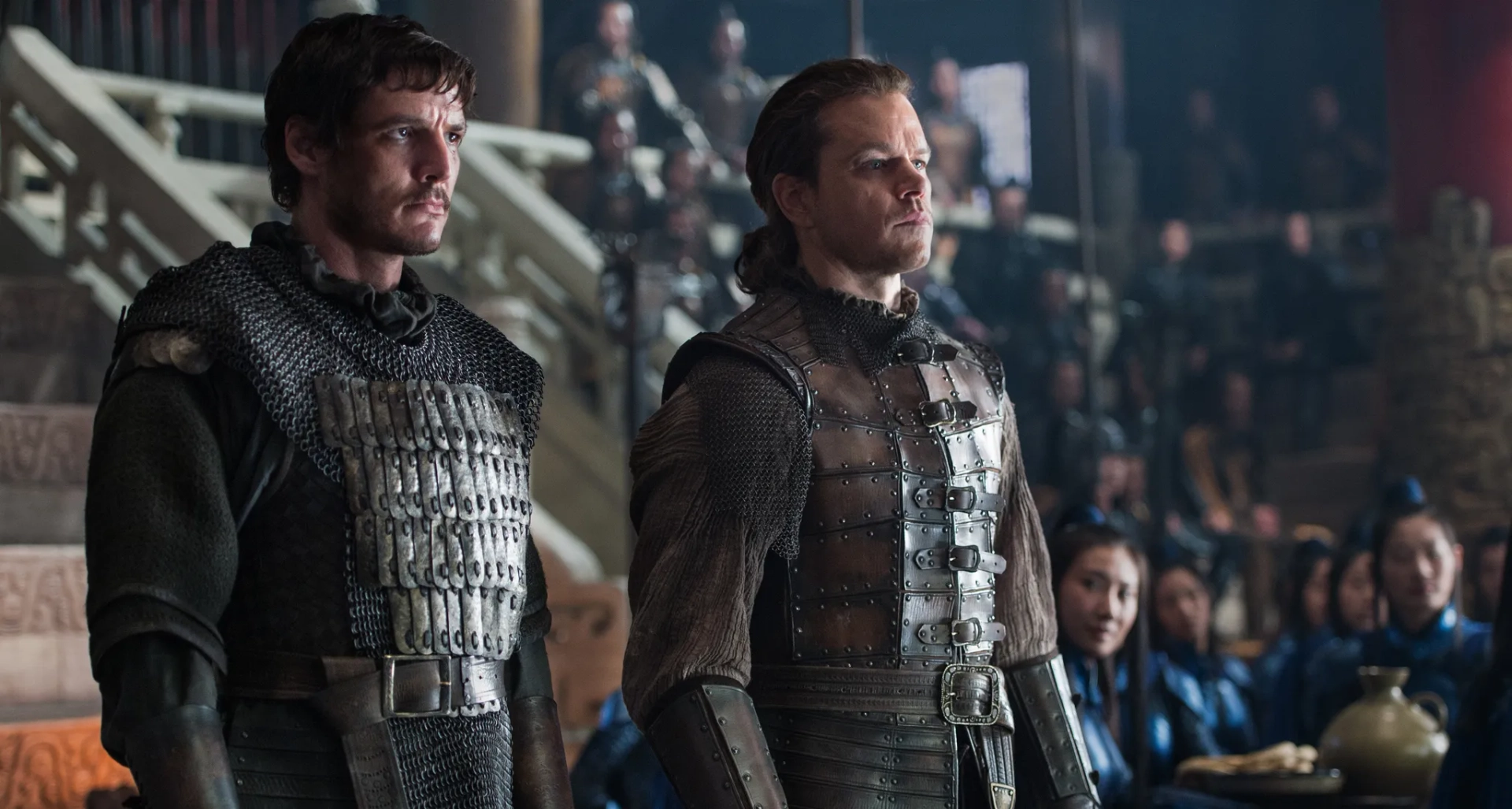 Matt Damon and Pedro Pascal in The Great Wall (2016)