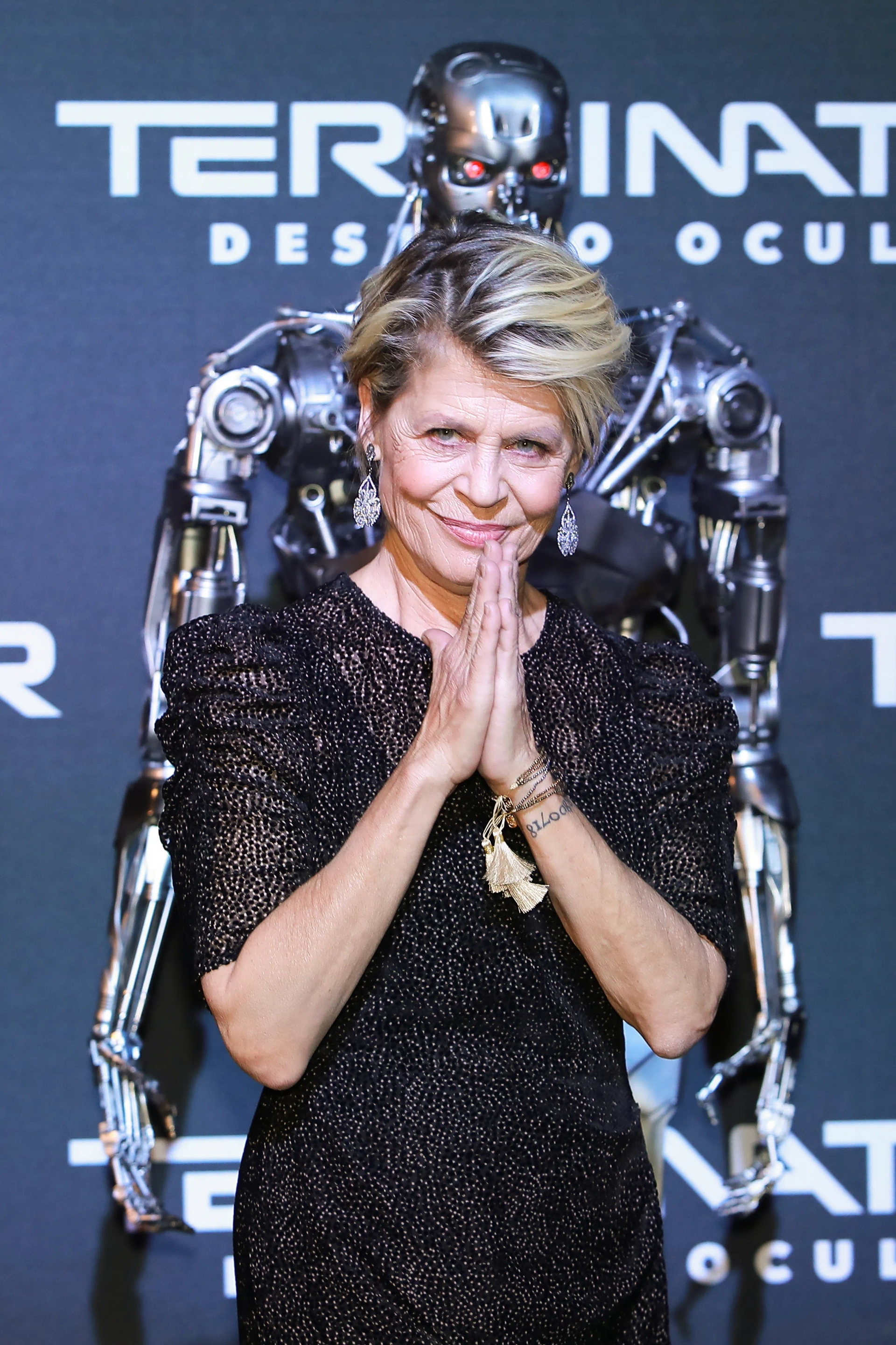 Linda Hamilton at an event for Terminator: Dark Fate (2019)