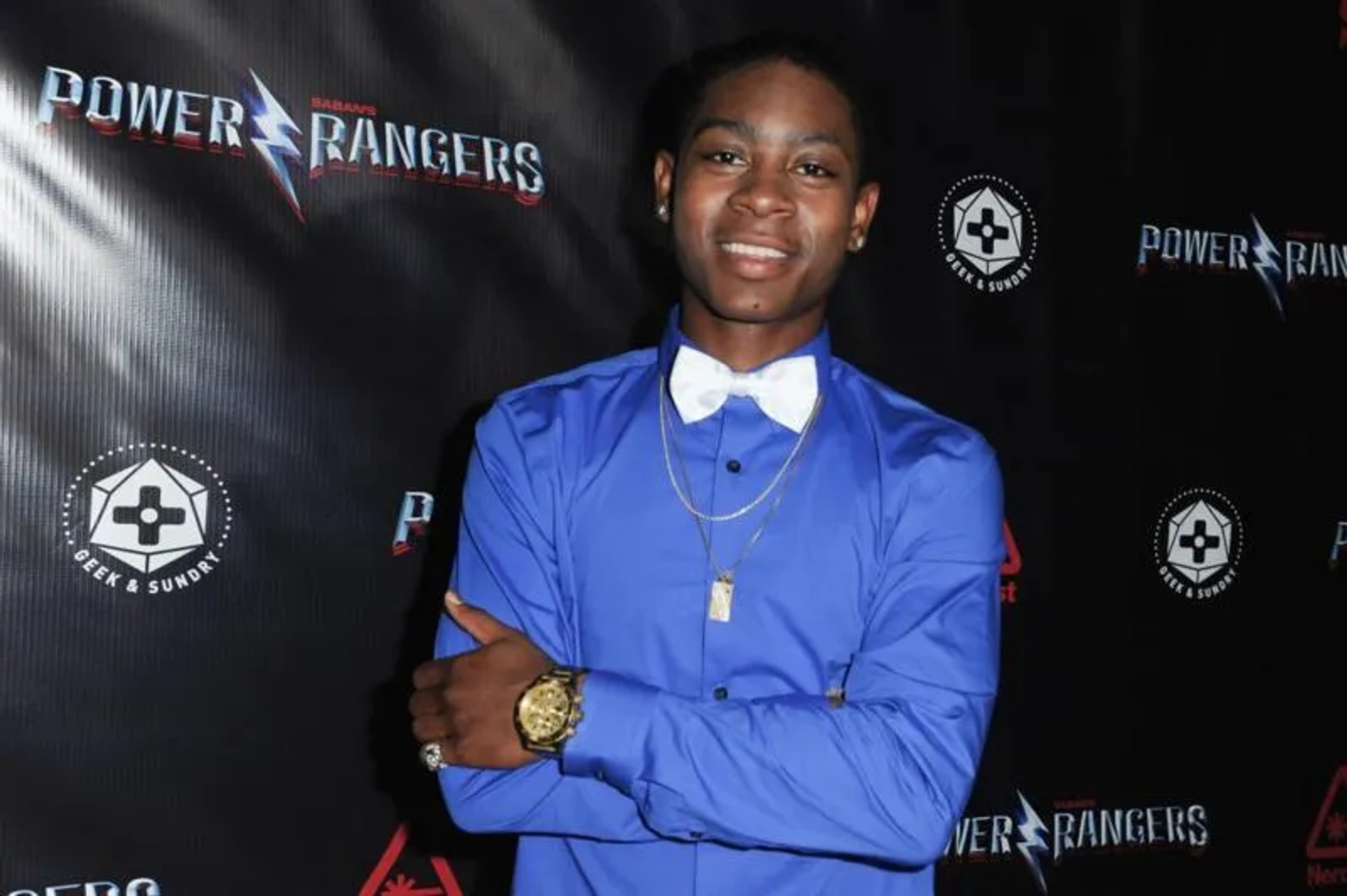 RJ Cyler at an event for Power Rangers (2017)