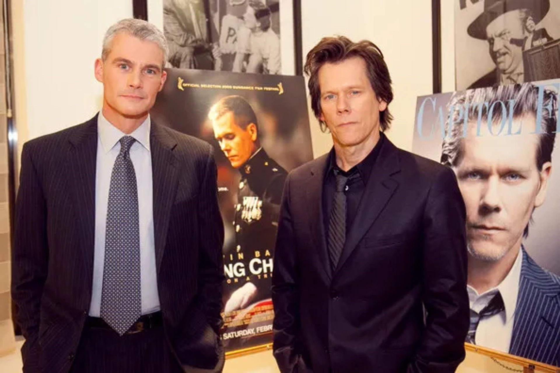Kevin Bacon and Michael Strobl at an event for Taking Chance (2009)