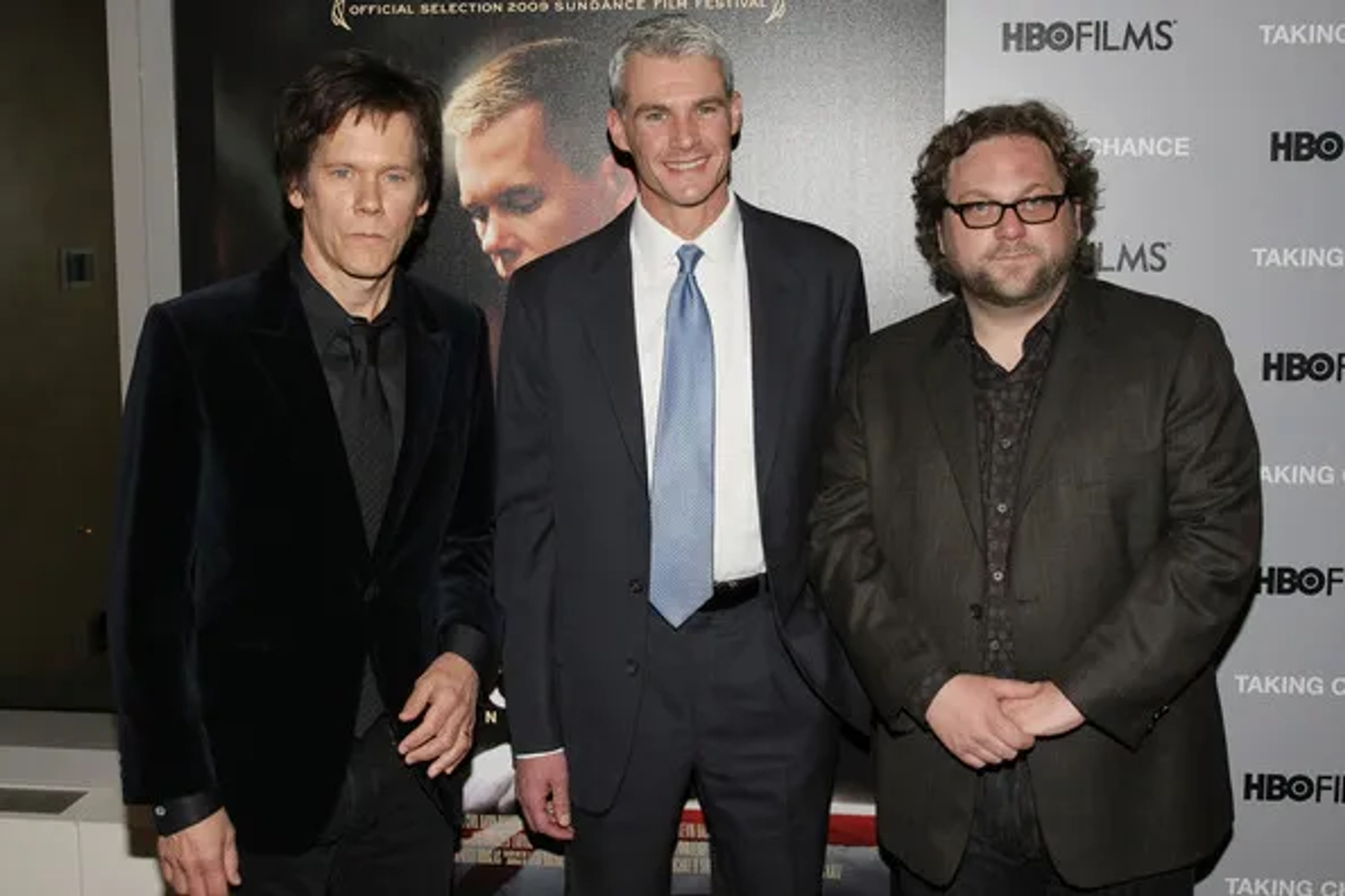 Kevin Bacon, Ross Katz, and Michael Strobl at an event for Taking Chance (2009)