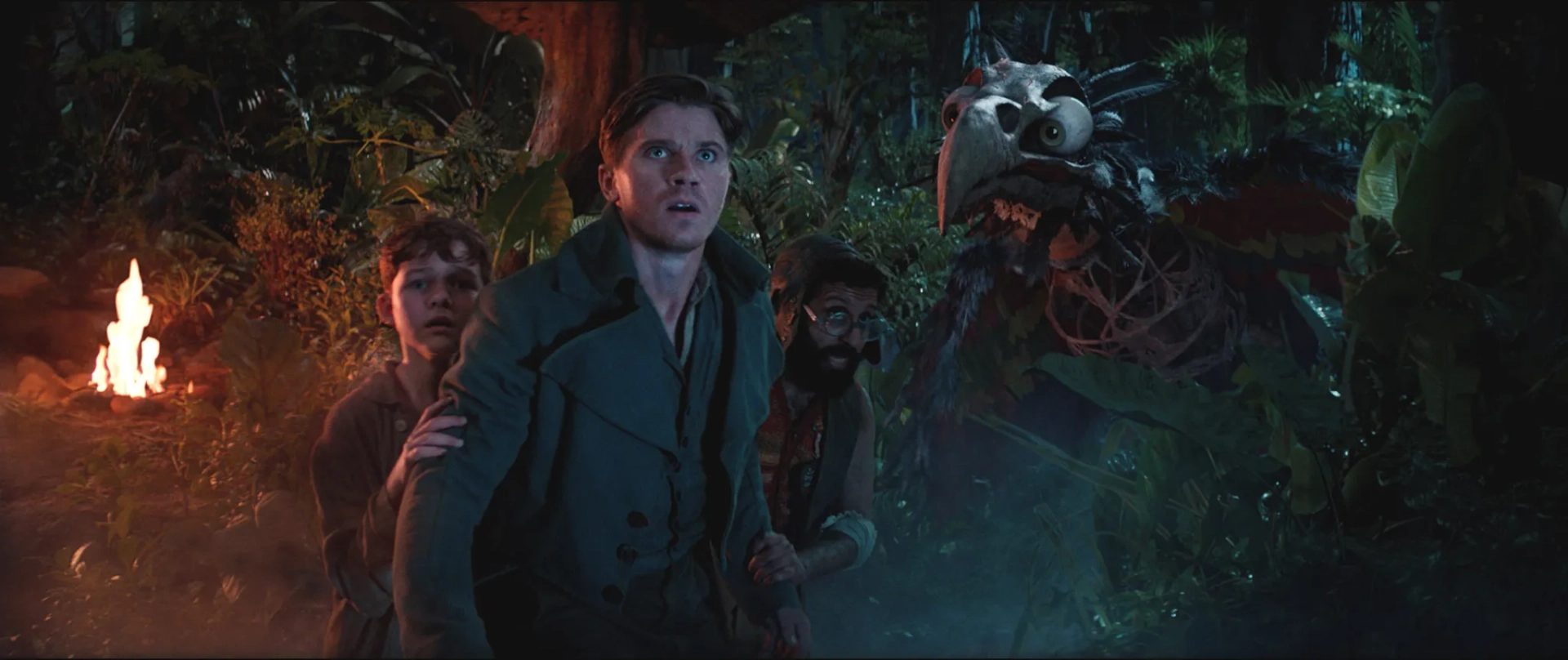 Garrett Hedlund, Adeel Akhtar, and Levi Miller in Pan (2015)