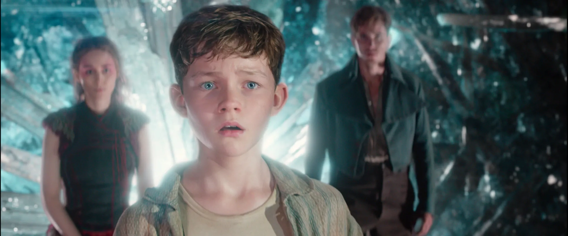 Garrett Hedlund, Rooney Mara, and Levi Miller in Pan (2015)