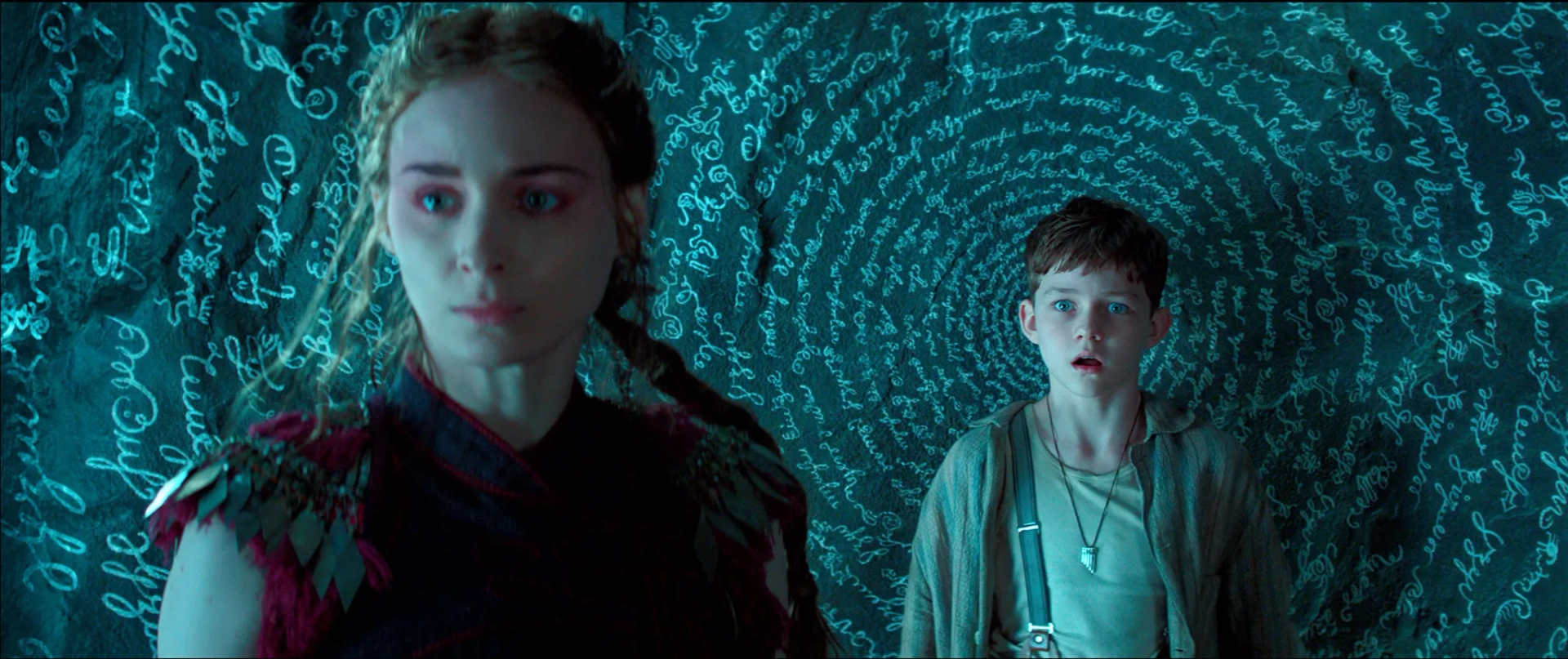 Rooney Mara and Levi Miller in Pan (2015)