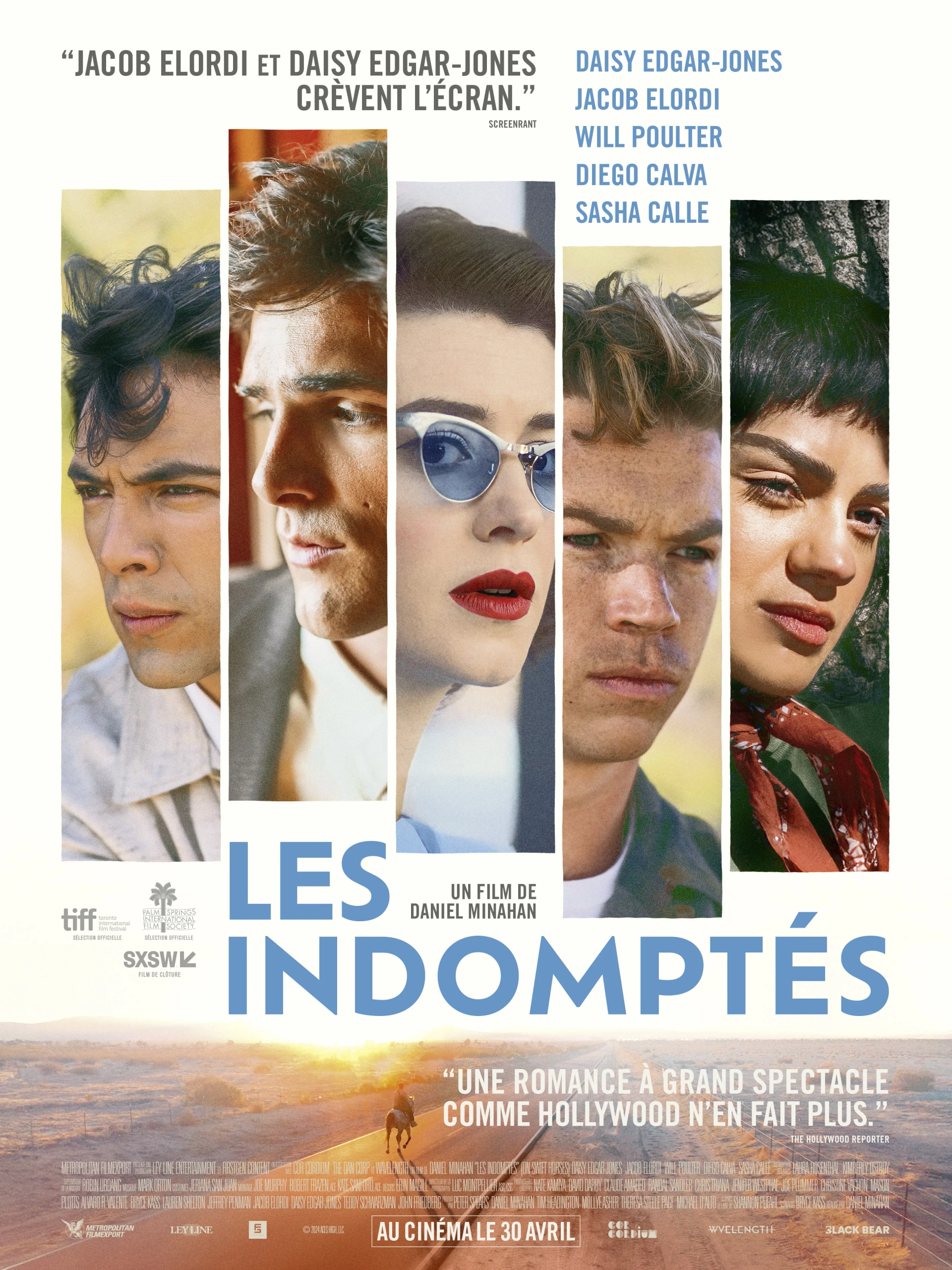 Will Poulter, Diego Calva, Daisy Edgar-Jones, Sasha Calle, and Jacob Elordi in On Swift Horses (2024)