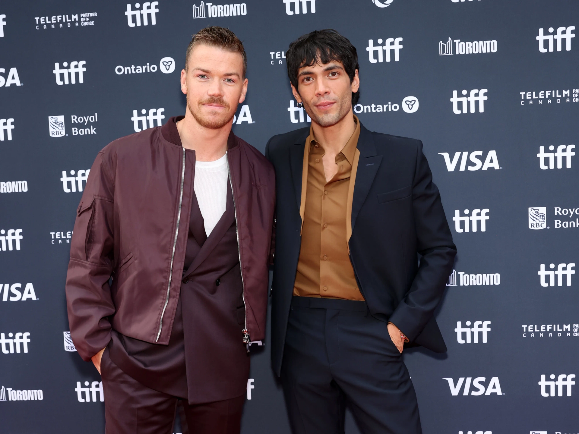 Will Poulter and Diego Calva at an event for On Swift Horses (2024)